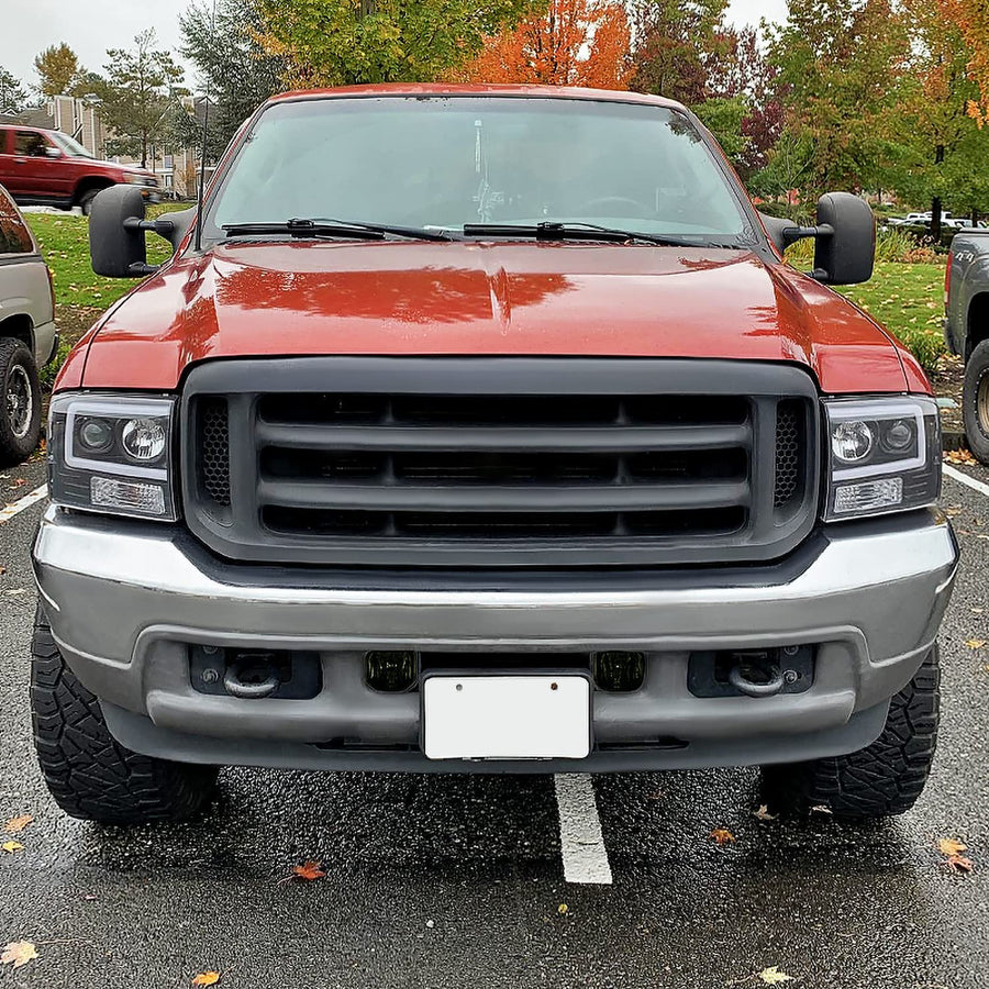 Smoke Fog Lights SPEC-D TUNING Compatible with 1999-2004 Ford F-250, F-350 Super Duty, 2000-2004 Excursion, L+R Pair Assembly