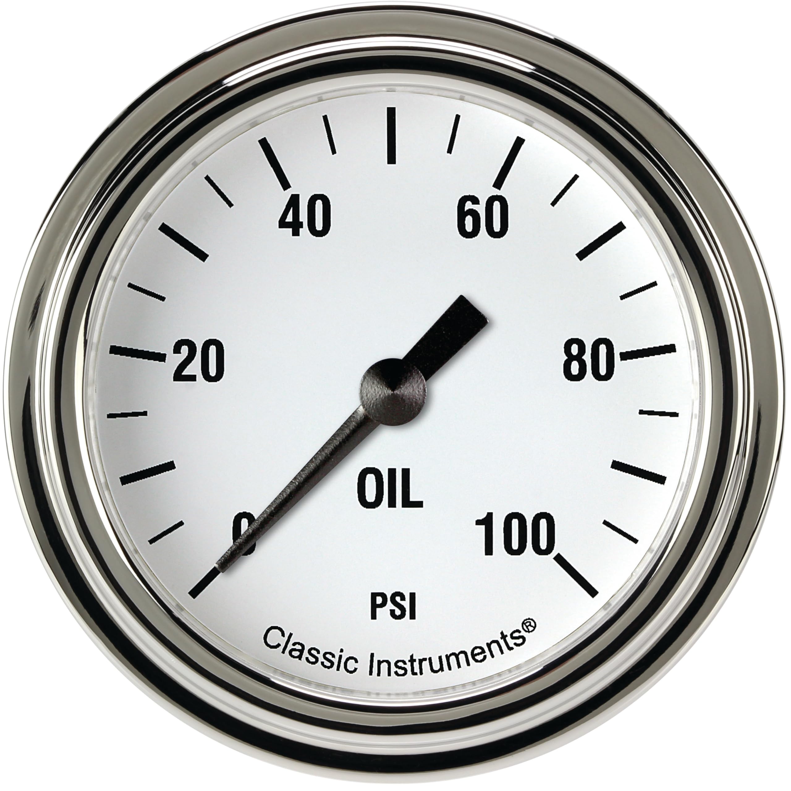 White Hot Classic Instruments WH381SLF 2-5/8" Oil Pressure Gauge