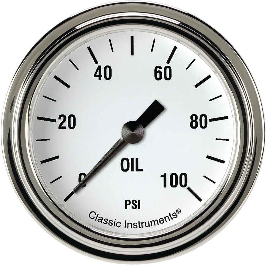 White Hot Classic Instruments WH381SLF 2-5/8" Oil Pressure Gauge