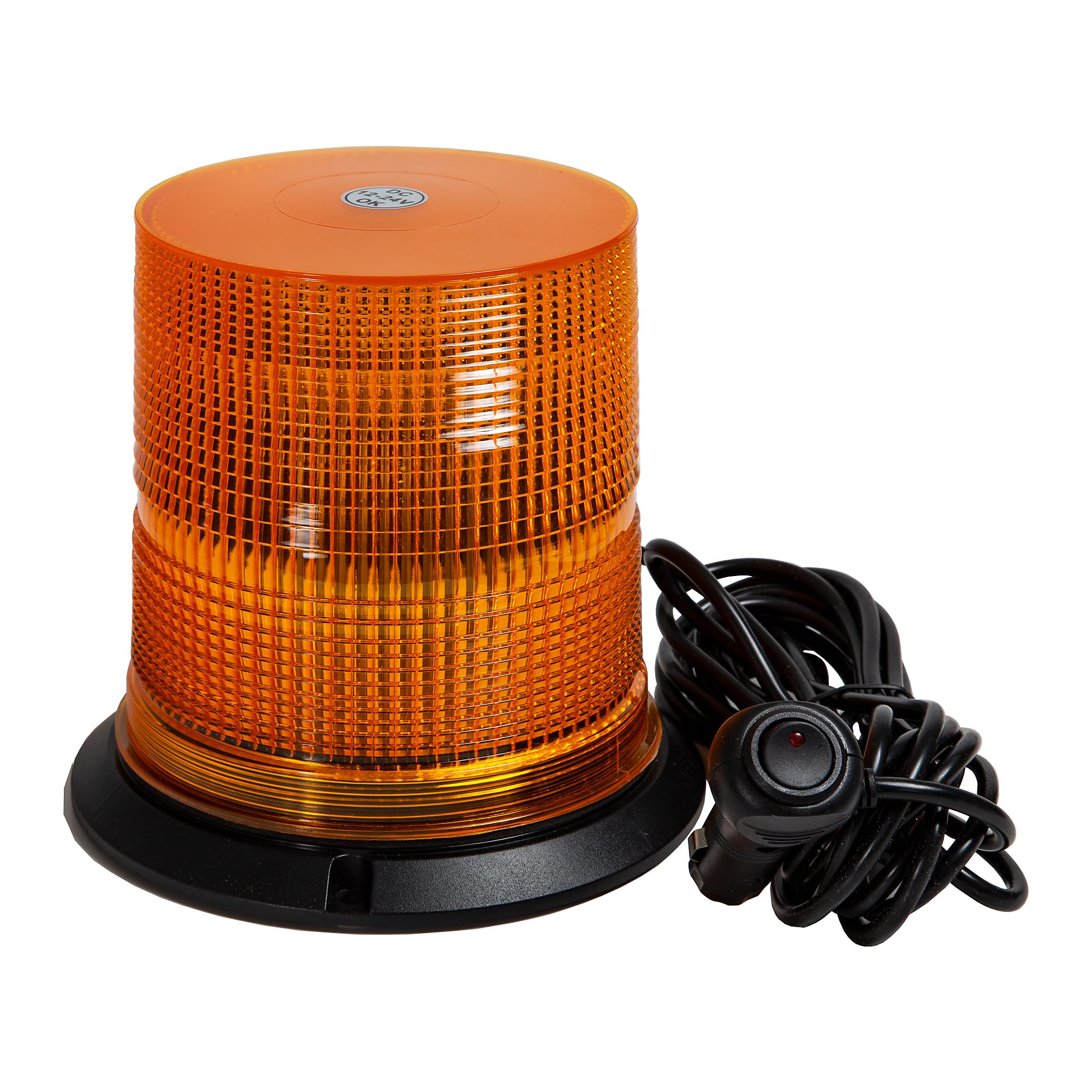 Buyers Products LED Beacon Light SL665A, 6.5" x 6.5", 14' On/Off Switch Lead, Permanent, Pipe & Magnetic Mount, Strobe Lights for Trucks, Emergency Lights for Vehicles