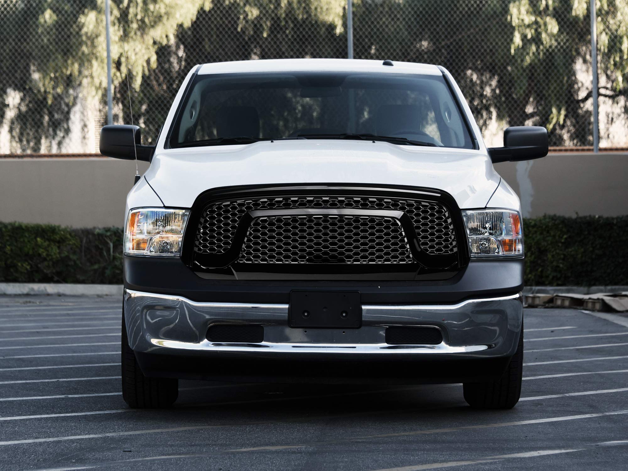 OE Style Armordillo USA Grille Fits 2013-2018 Dodge Ram 1500-Gloss Black