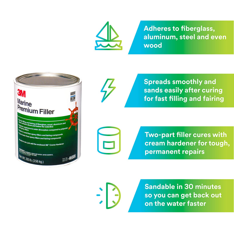 46006 3M Marine Premium Filler, 1 gal