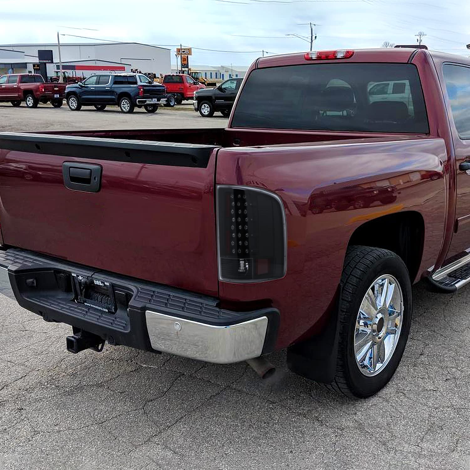 Black LED Tail Lights SPEC-D TUNING Compatible with 2007-2013 Chevy Silverado 1500 2500 3500, Left + Right Pair Assembly