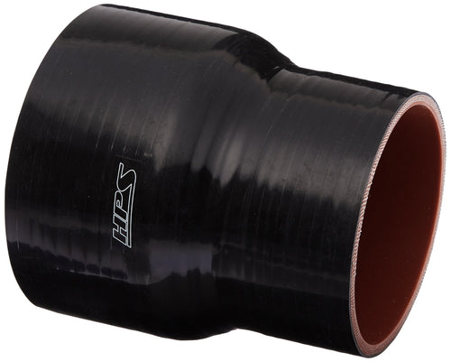 HPS Silicone HTSR-350-425-L5-BLK High Temperature 4-ply Reinforced Reducer Coupler Hose, 35 PSI Maximum Pressure, 5" Length, 3-1/2" > 4-1/4" ID, Black