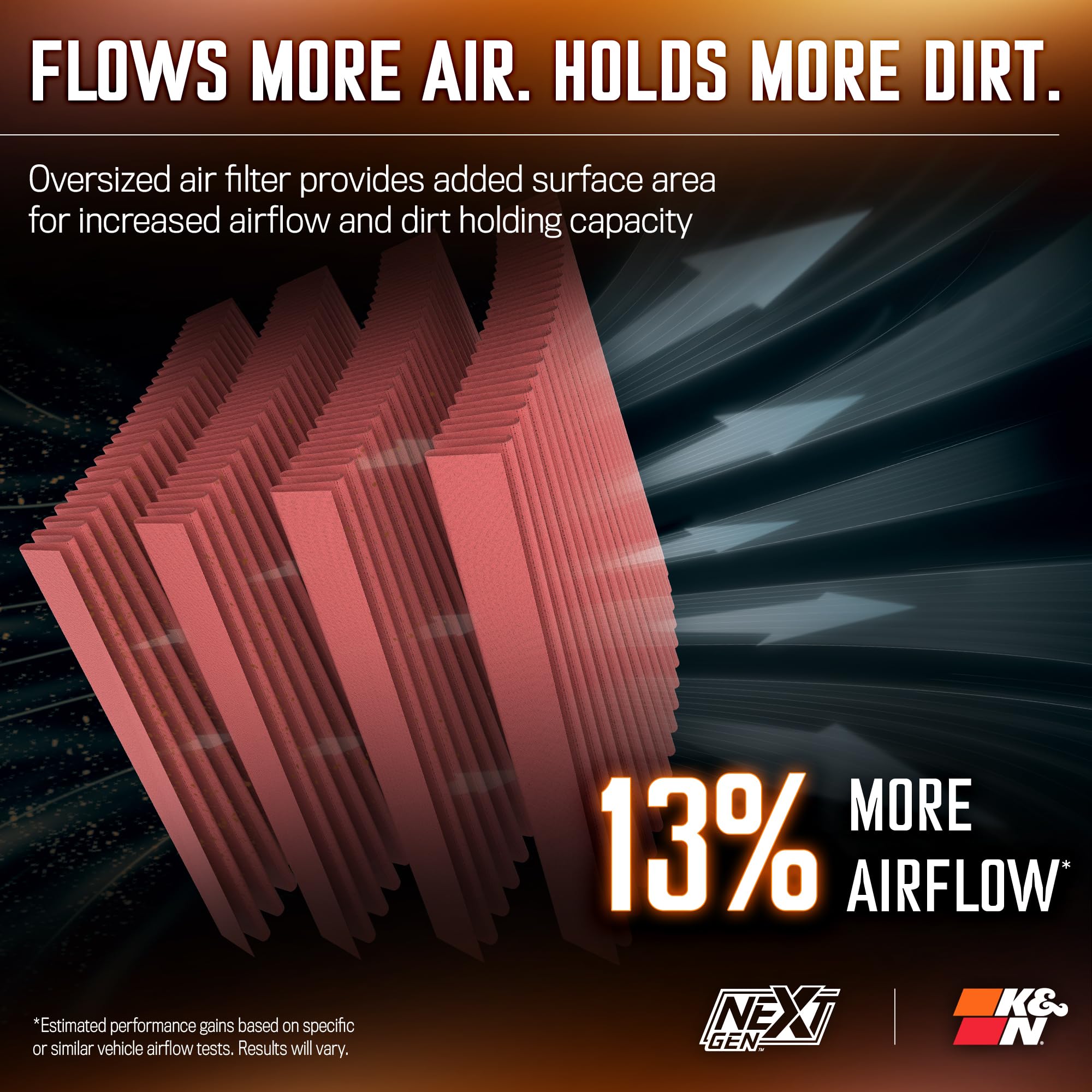 NextGen K&N Cold Air Intake System: High-Flow Cotton Filter: Compatible with 2014-2020 CADILLAC/CHEVRLOET/GMC Escalade; Silverado 1500; Suburban; Tahoe; Sierra 1500; Yukon; Yukon XL; 50-3082