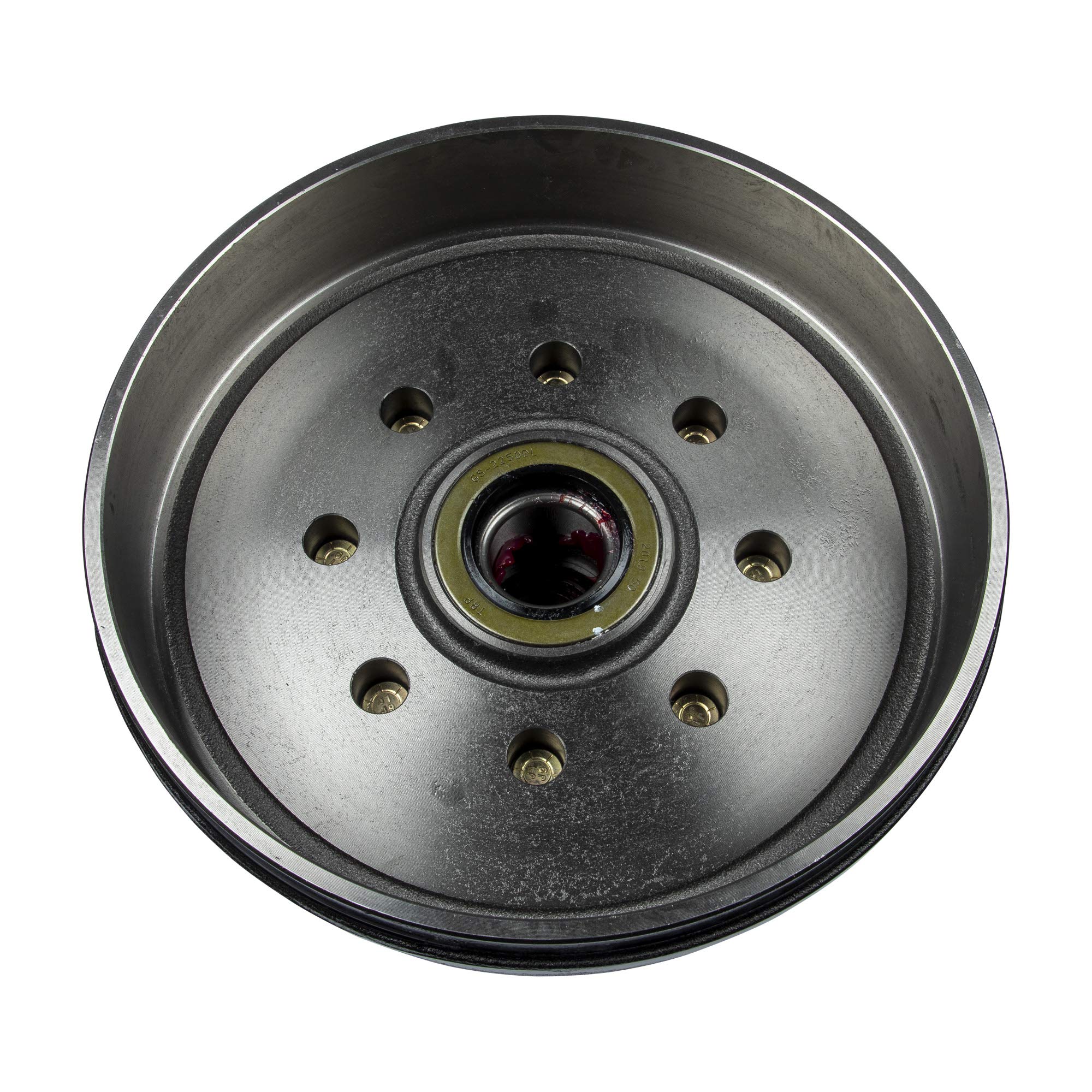 12" Lippert Replacement Brake Drum Hub Assembly for RVs with 7,000-lb. Axle; 8 on 6.5" Bolt Pattern, 1/2" Studs; Fully Assembled with Bearing Cones, Seals, Grease, Limited 1-Year Warranty - 814203