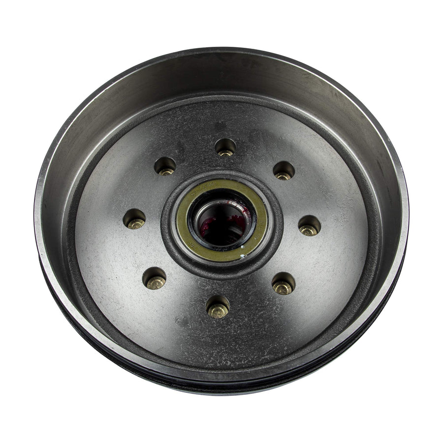 12" Lippert Replacement Brake Drum Hub Assembly for RVs with 7,000-lb. Axle; 8 on 6.5" Bolt Pattern, 1/2" Studs; Fully Assembled with Bearing Cones, Seals, Grease, Limited 1-Year Warranty - 814203