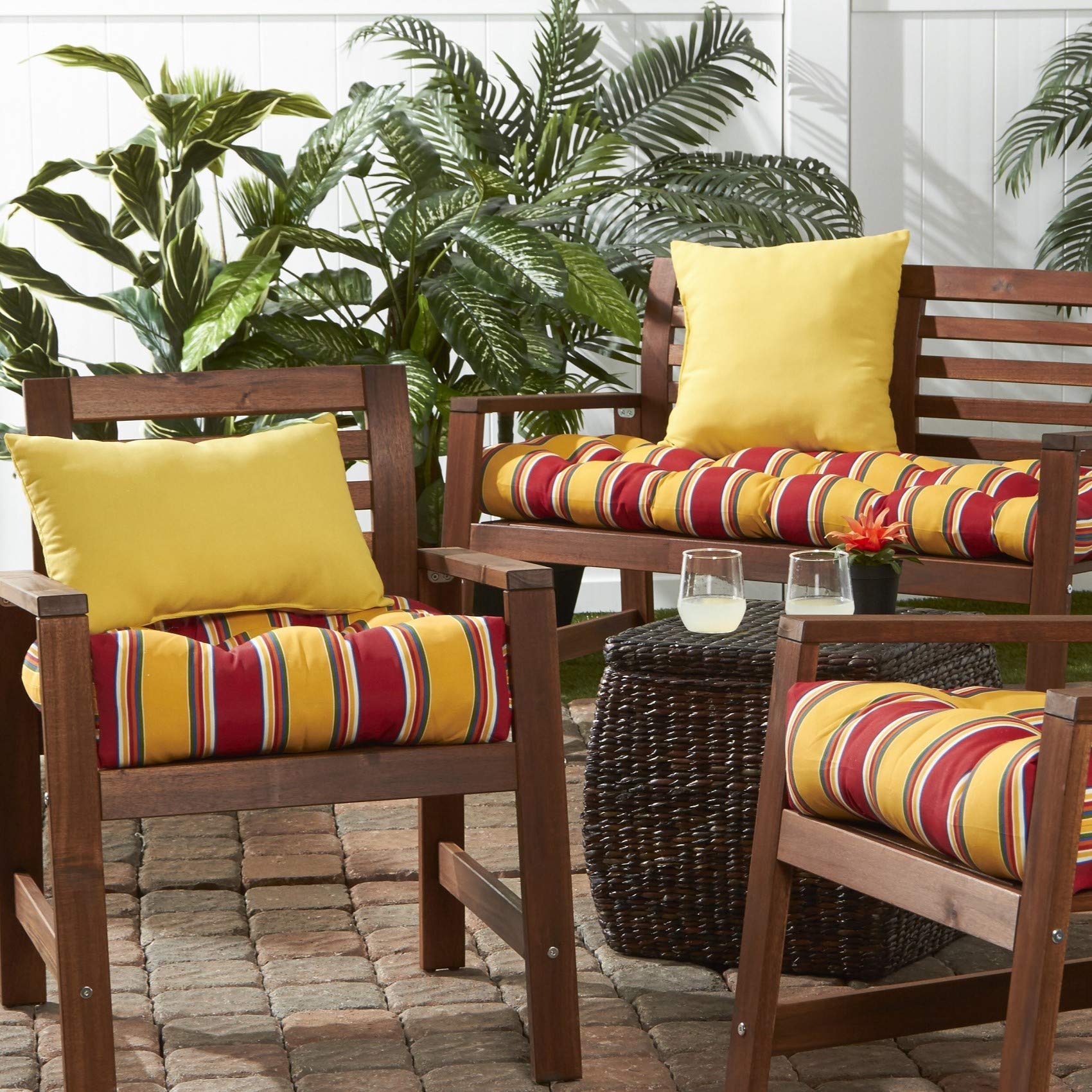 Greendale Home Fashions Outdoor Rectangle Accent Pillows, Sunbeam, Set of 2
