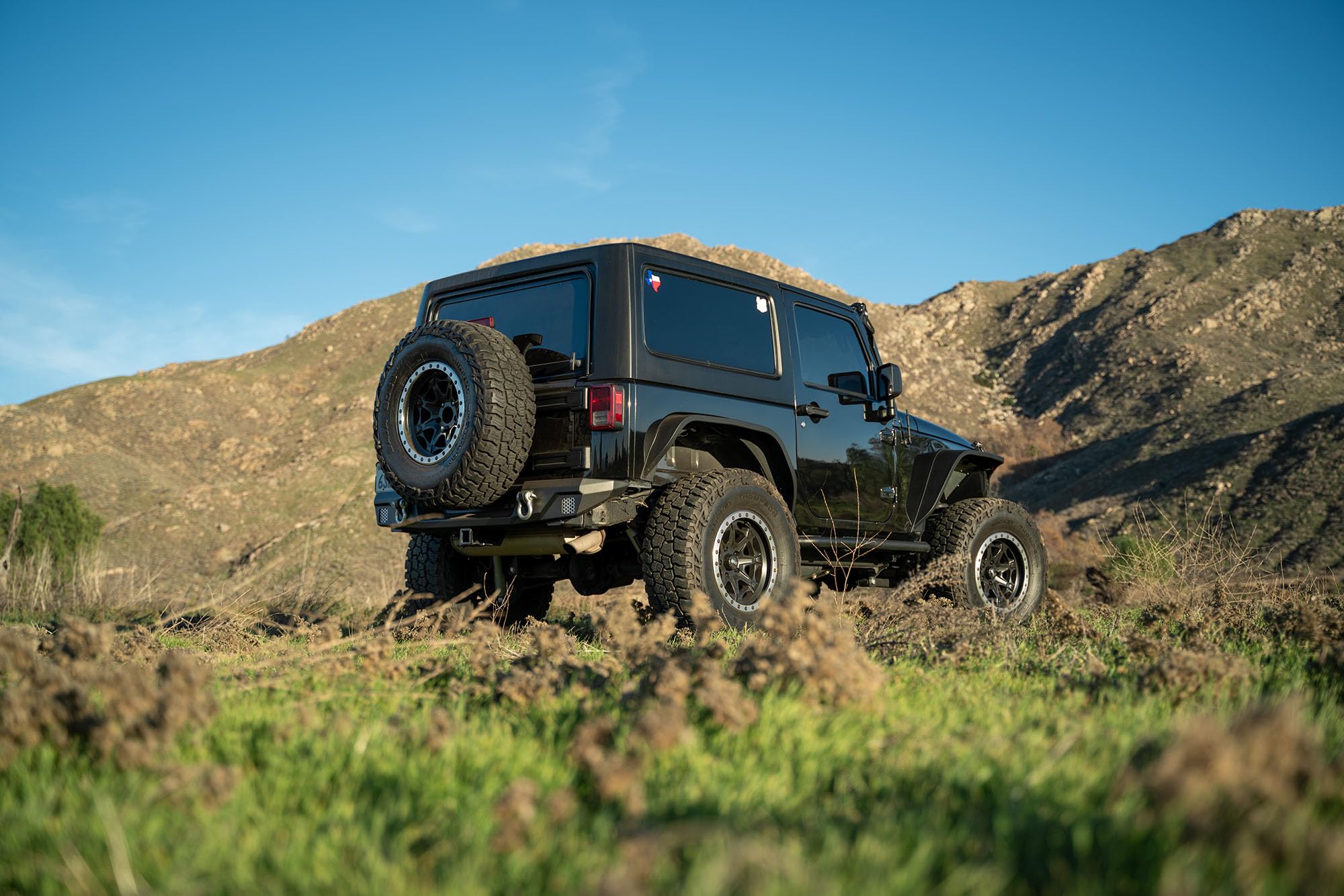 FS-7 Series DV8 Offroad Rear Bumper for the 2007-2018 Jeep Wrangler JK | Jeep Mid-Width Rear Bumper | Compatible with Factory Hitch | Fits up to 37” Spare Tire (Max 4.5” Backspacing Wheels)