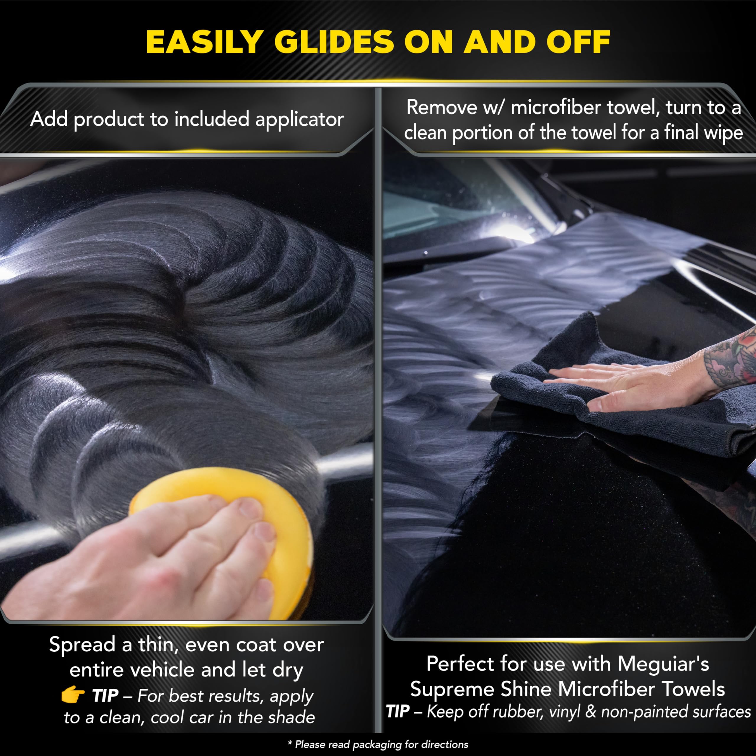 Meguiar's Gold Class G7014J Carnauba Plus Premium Paste Wax, Creates a Deep Dazzling Shine – 11 Oz Container