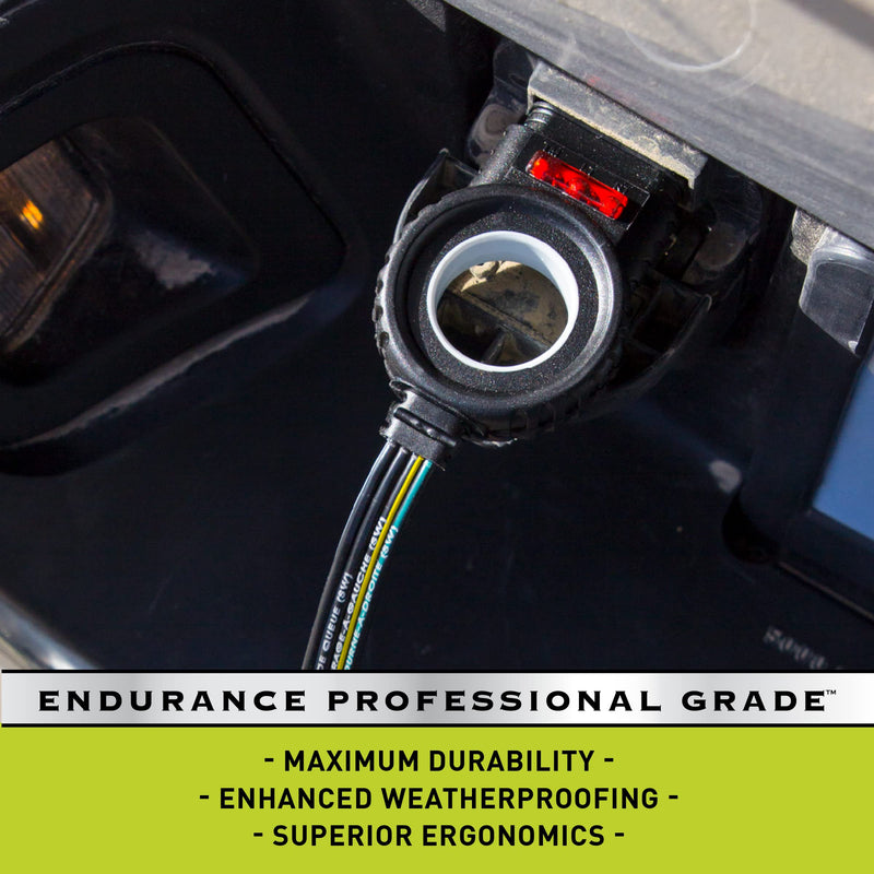 Hopkins 48148 Towing Solutions Endurance Easy-Pull 12 4 Flat Extension Trailer Connector, Black