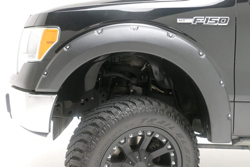 Fender Flares TrailFX PFFC3005S Set Smooth Black ABS Bolt-On 2 Inch Tire Coverage Fits Chevrolet Silverado 1500 2020-2021