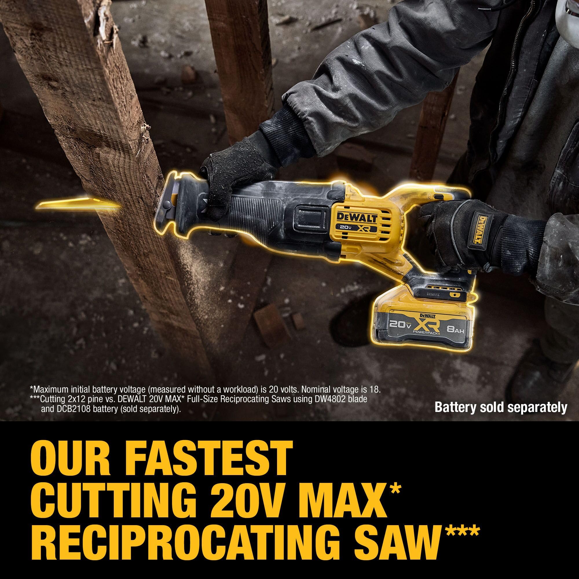 20V MAX* DEWALT XR Brushless Cordless Reciprocating Saw (Tool Only) (DCS384B)