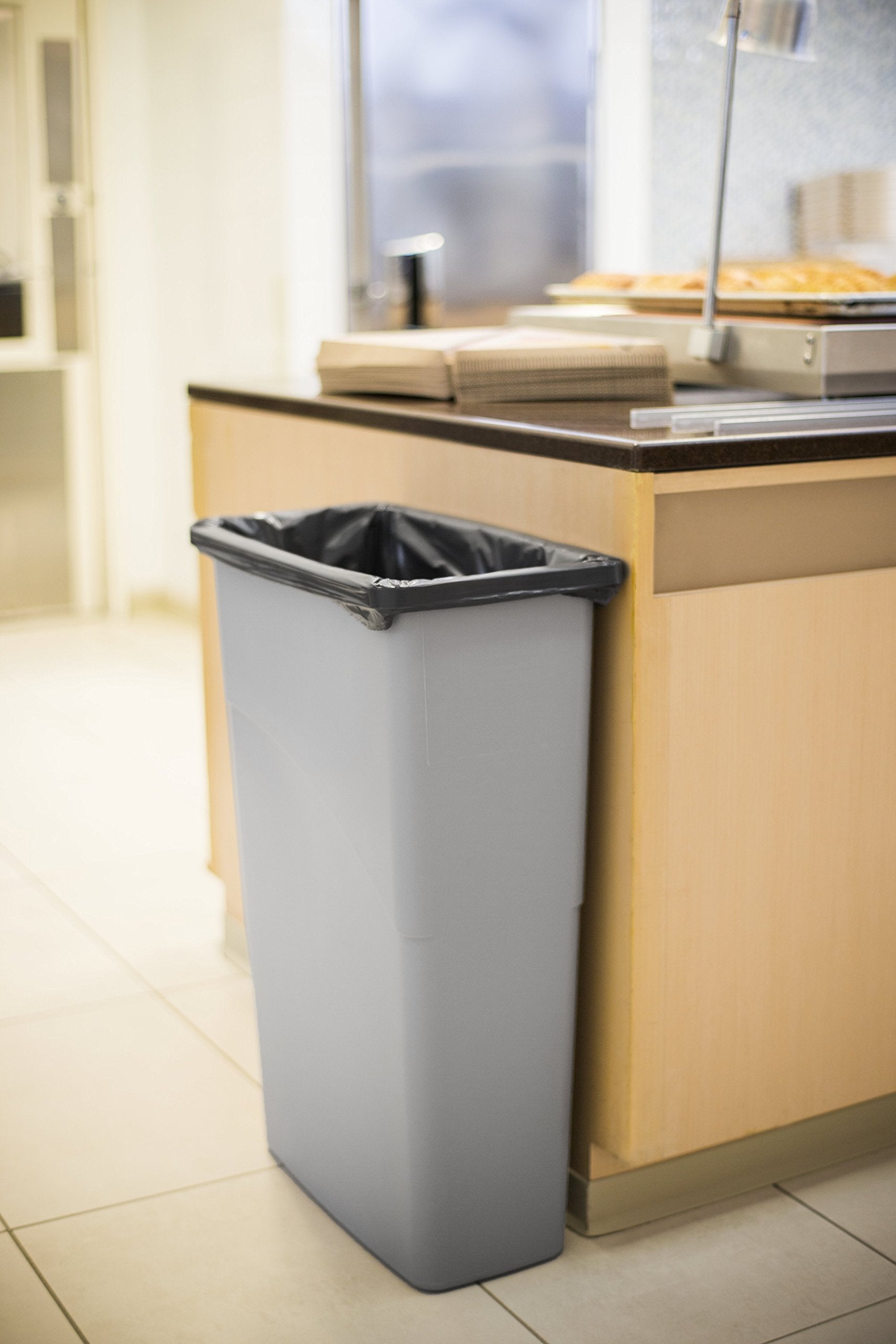 Slim Jim Rubbermaid Waste Container, 87 L - Grey
