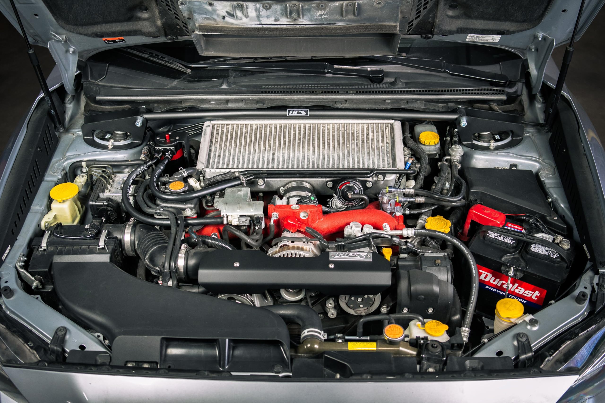 Black HPS Front Strut Bar Tower Brace Compatible for 2015-2021 Subaru WRX 2.0L WRX STI 2.5L, 42-116WB