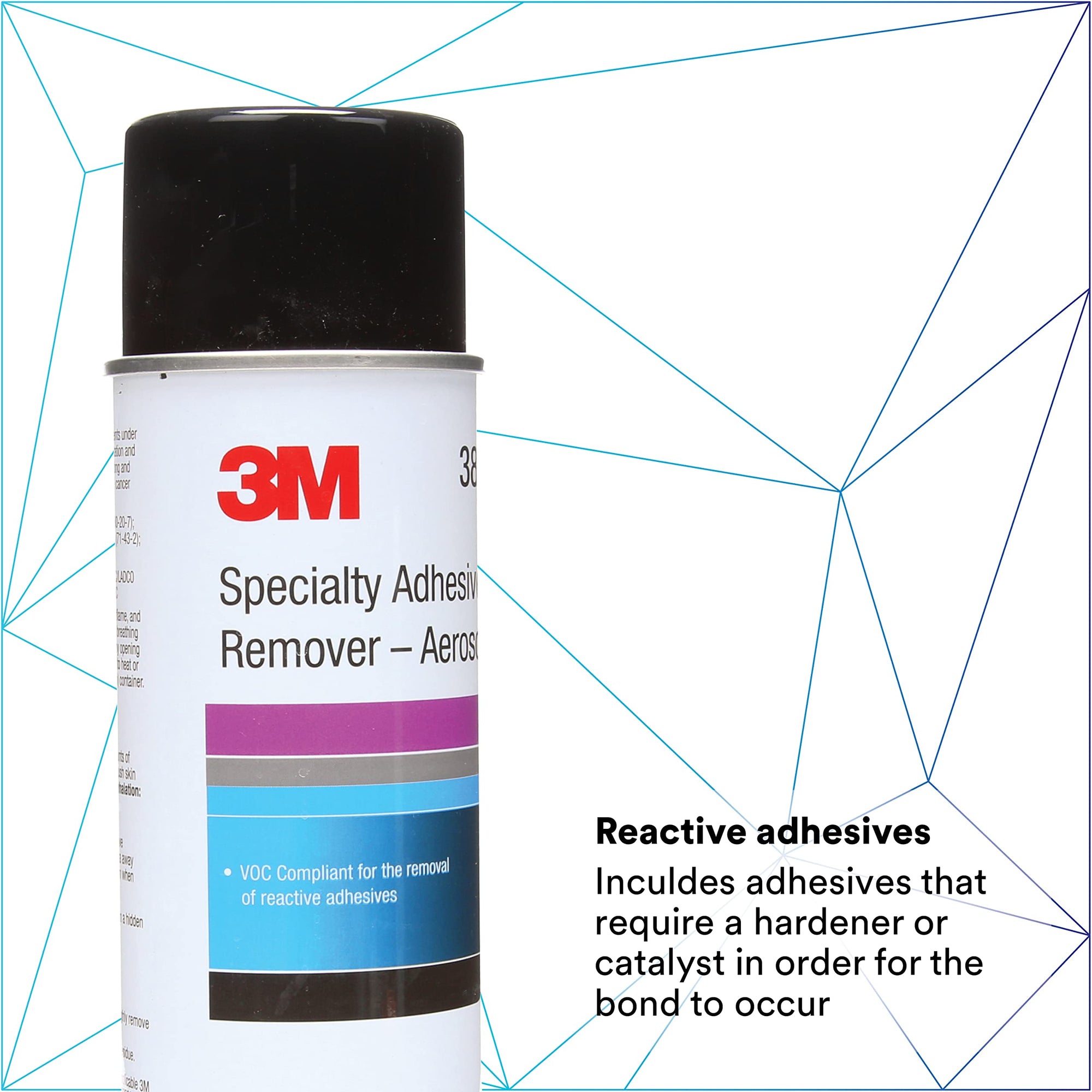 3M 38987 Specialty Adhesive Remover, Solvent-Based, Removes Reactive Adhesives, 15 fl oz