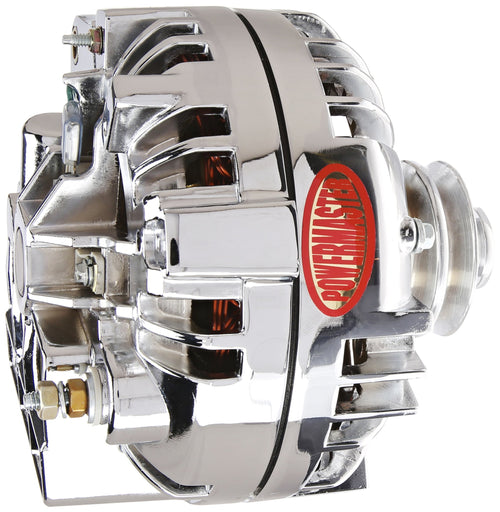 Alt Chrysler Powermaster Chrome 100A 2V Pulley Squareback 1-Wire