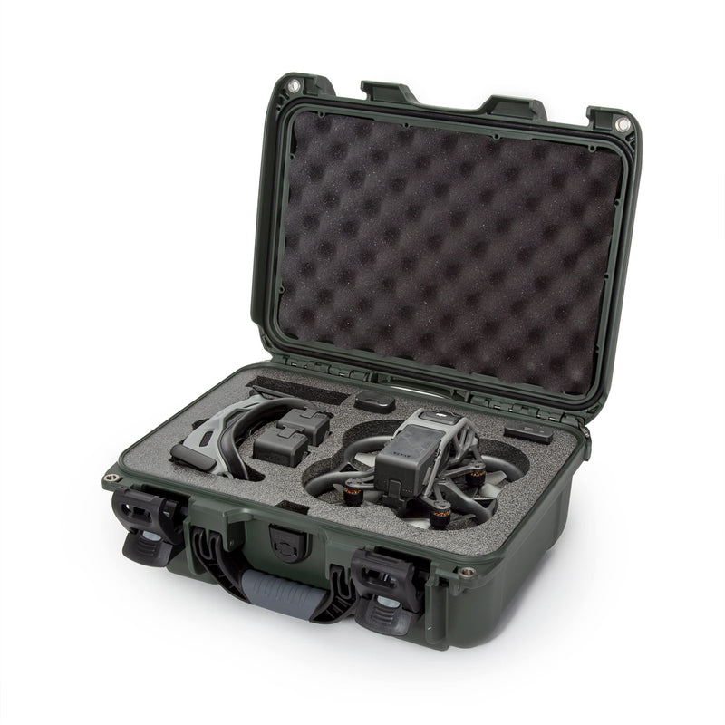 Waterproof Nanuk 915 Hard Case with Foam Insert for DJI Avata FPV Unit, Goggles and Controller - Olive (915S-080OL-0A0-C0778)