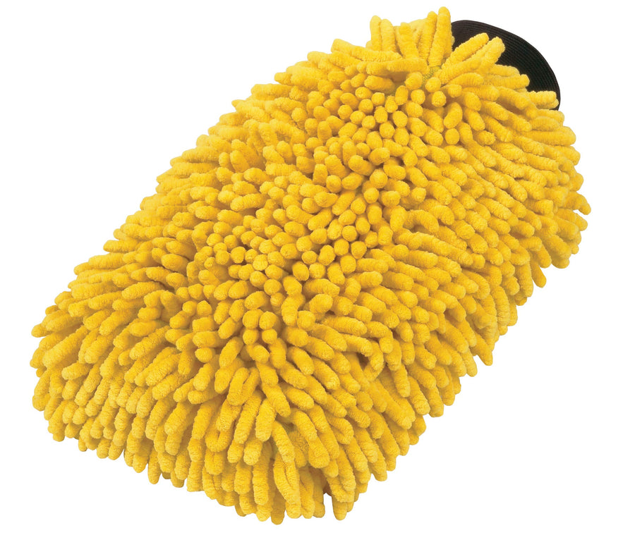 Long Carrand Chenille Microfiber Car Wash Mitt, Yellow 40309