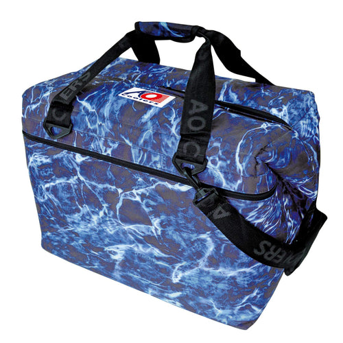 AO Coolers Soft Cooler, Elements 48 Pack, Blue Camo, Bluefin, 48 Pack