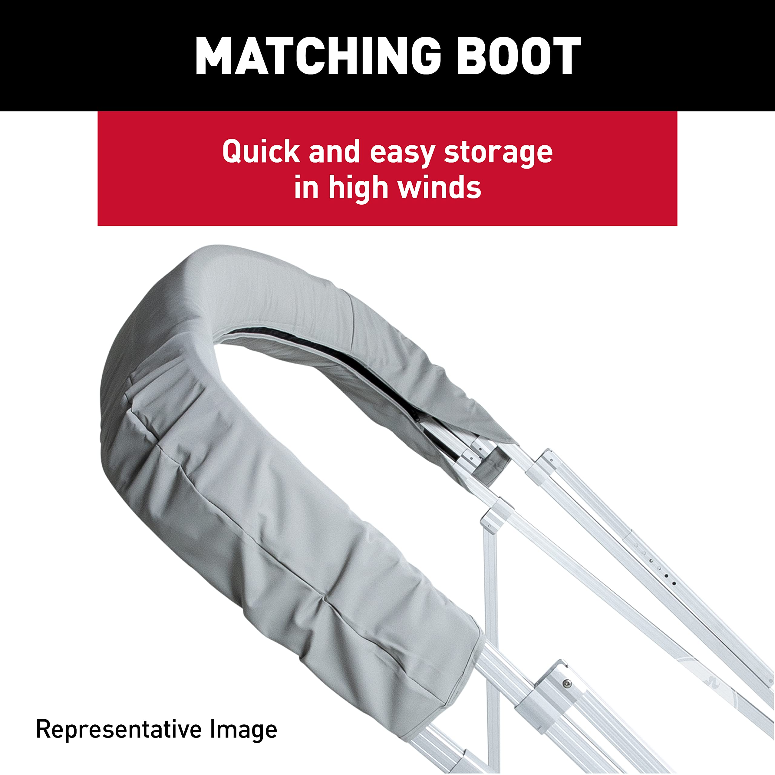 Bimini Top Kit Manual for Boats TAYLOR MADE PRODUCTS – 8'W x 10'L (Gray) – Bimini Top Replacement Kit Includes Frame, Canvas, Storage Boot – Four-Bow Bright Dip Anodized Aluminum Frame – 2020329853