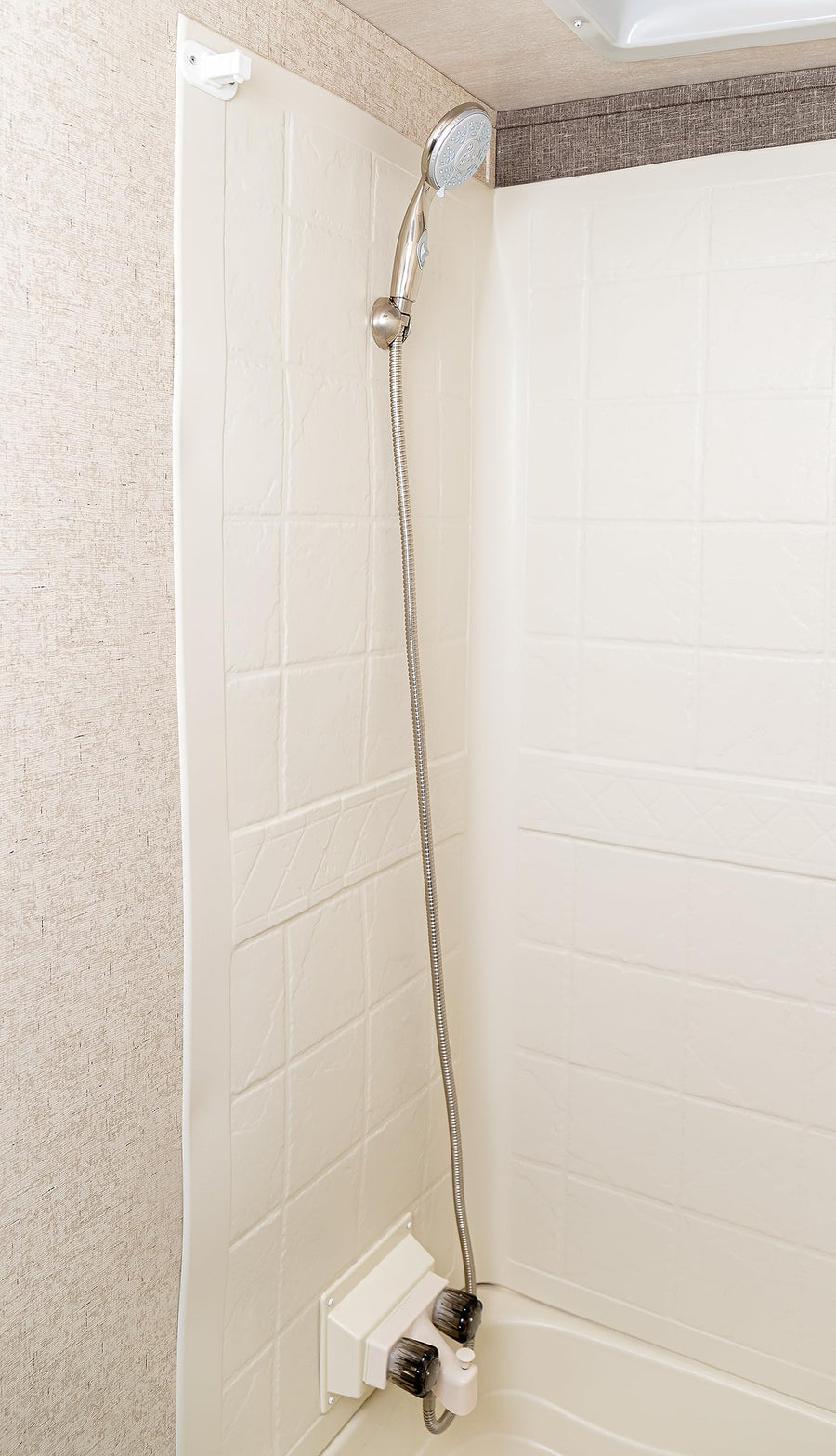 Flexible Camco RV/Marine Replacement Shower Hose | Reinforced Construction | Measures 60-Inches | Brushed Nickel (43748)