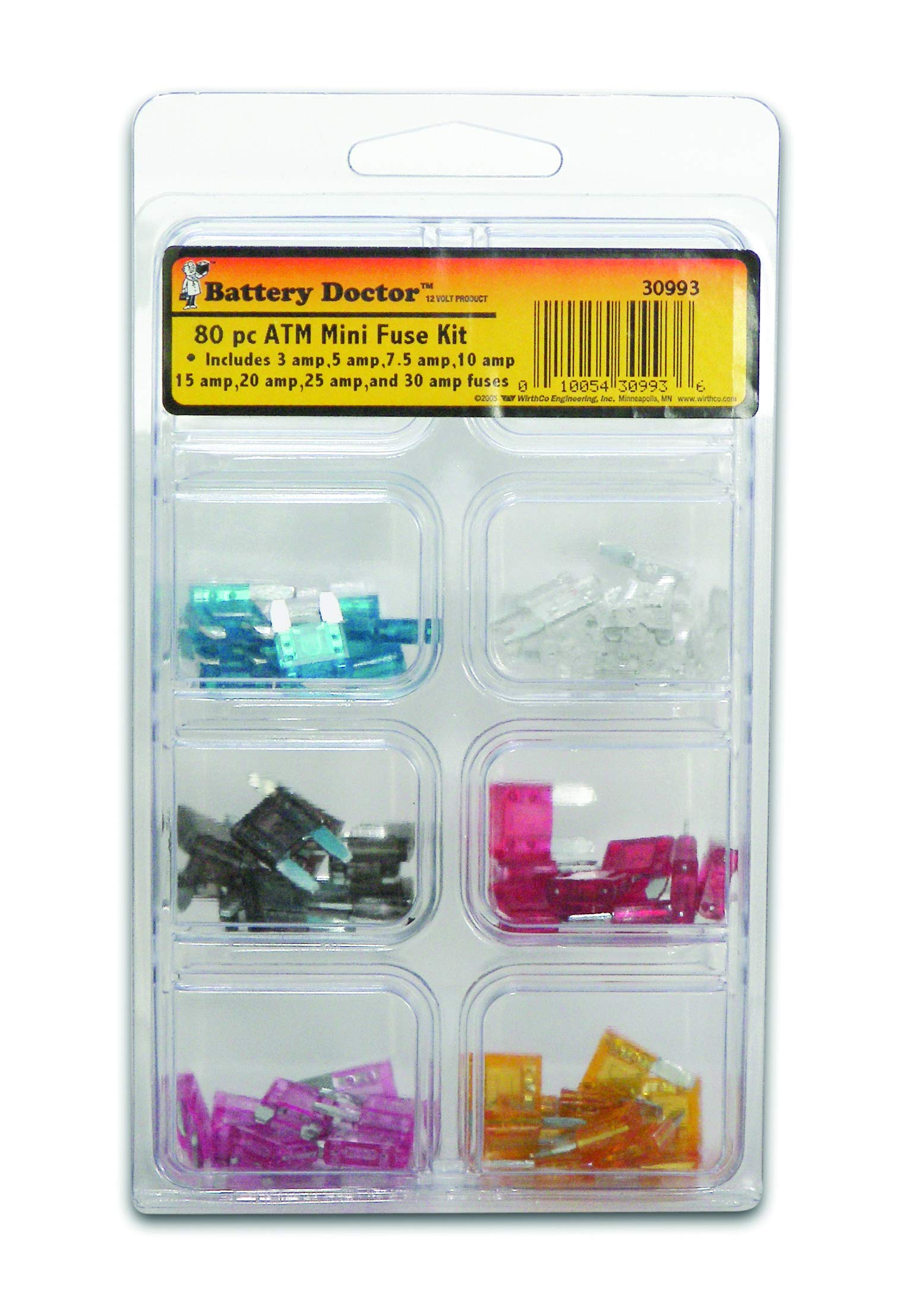 Battery Doctor WirthCo 30993 Mini-Fuse Kit - 80 Piece
