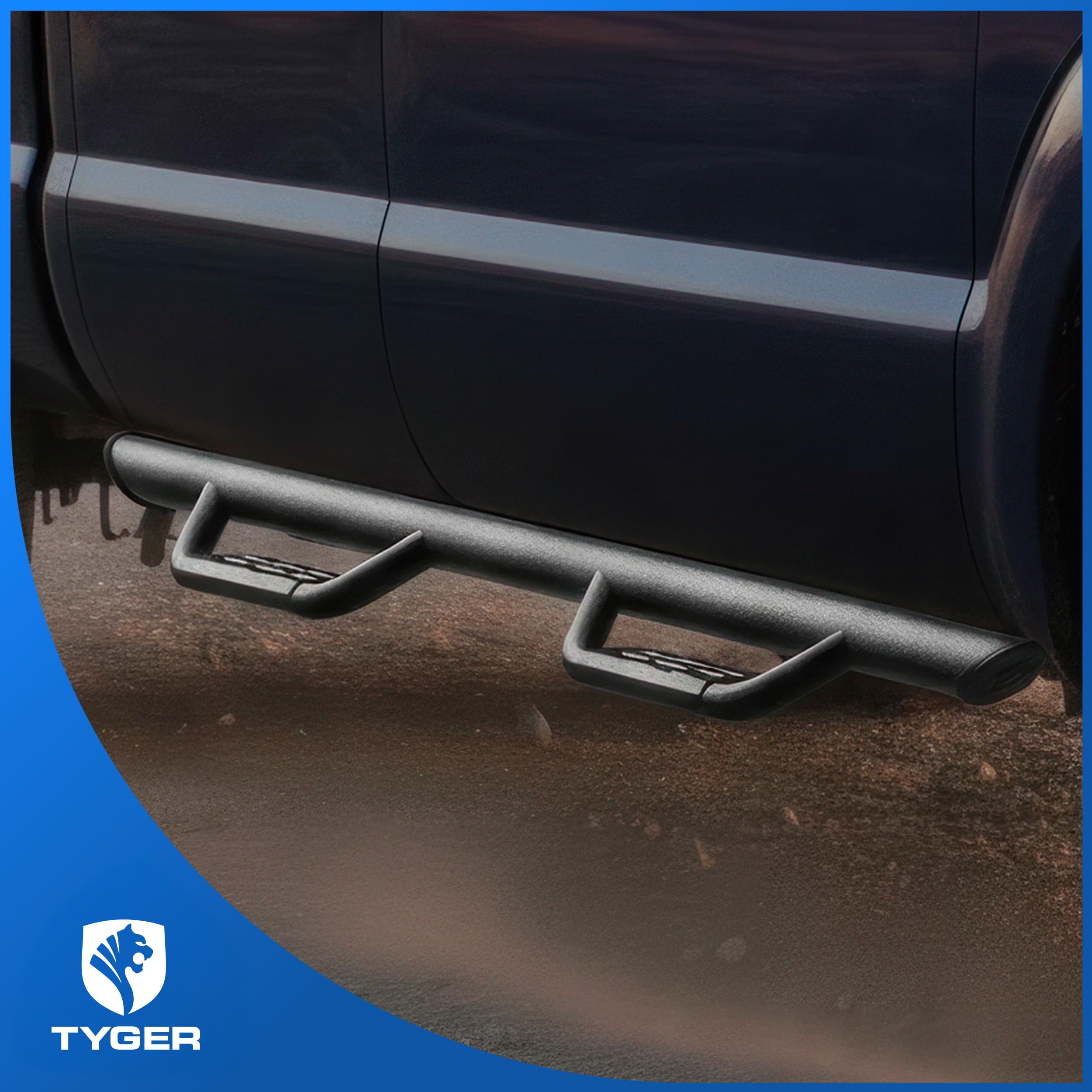 Tyger Auto Running Boards Tyger Access Compatible with 1999-2016 Ford F-250 F-350 Super Duty | Supercrew Cab | TG-AS2F24041 | Textured Black Drop Step Rail