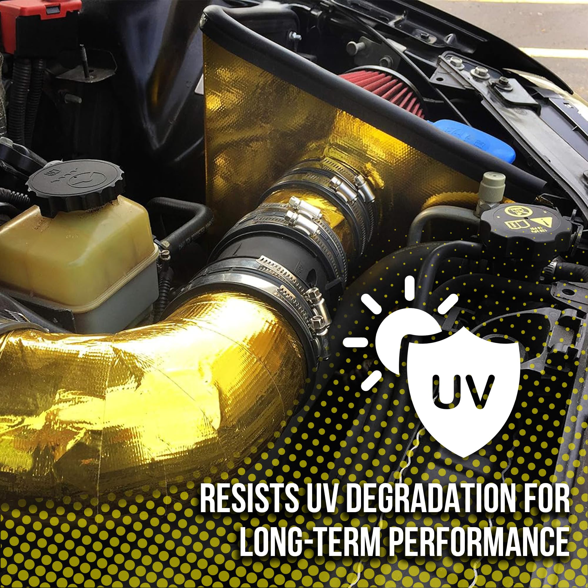 Reflect-A-Gold 2" x 15' High-Temperature Design Engineering 10396, Inc. Reflective, Adhesive-Backed, Insulation Tape/Wrap. Made in America.