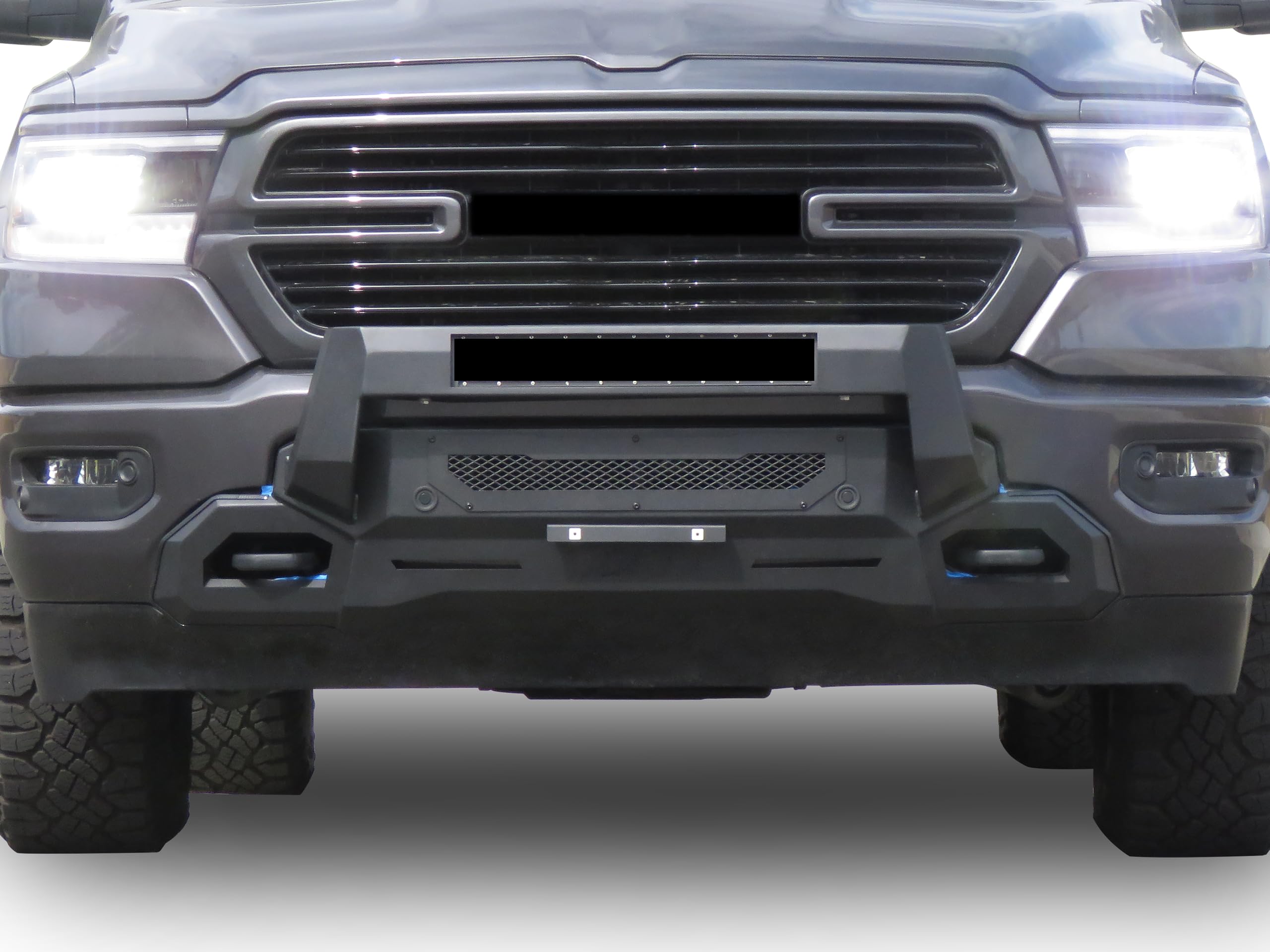 Armour III Black Horse Light Duty Front Bumper Textured Black Compatible with 2019-2023 Ram 1500(Excl. 19-23 Classic, 19-22 Diesel, 19-23 Rebel and 21-23 TRX)-AR3LD30NL