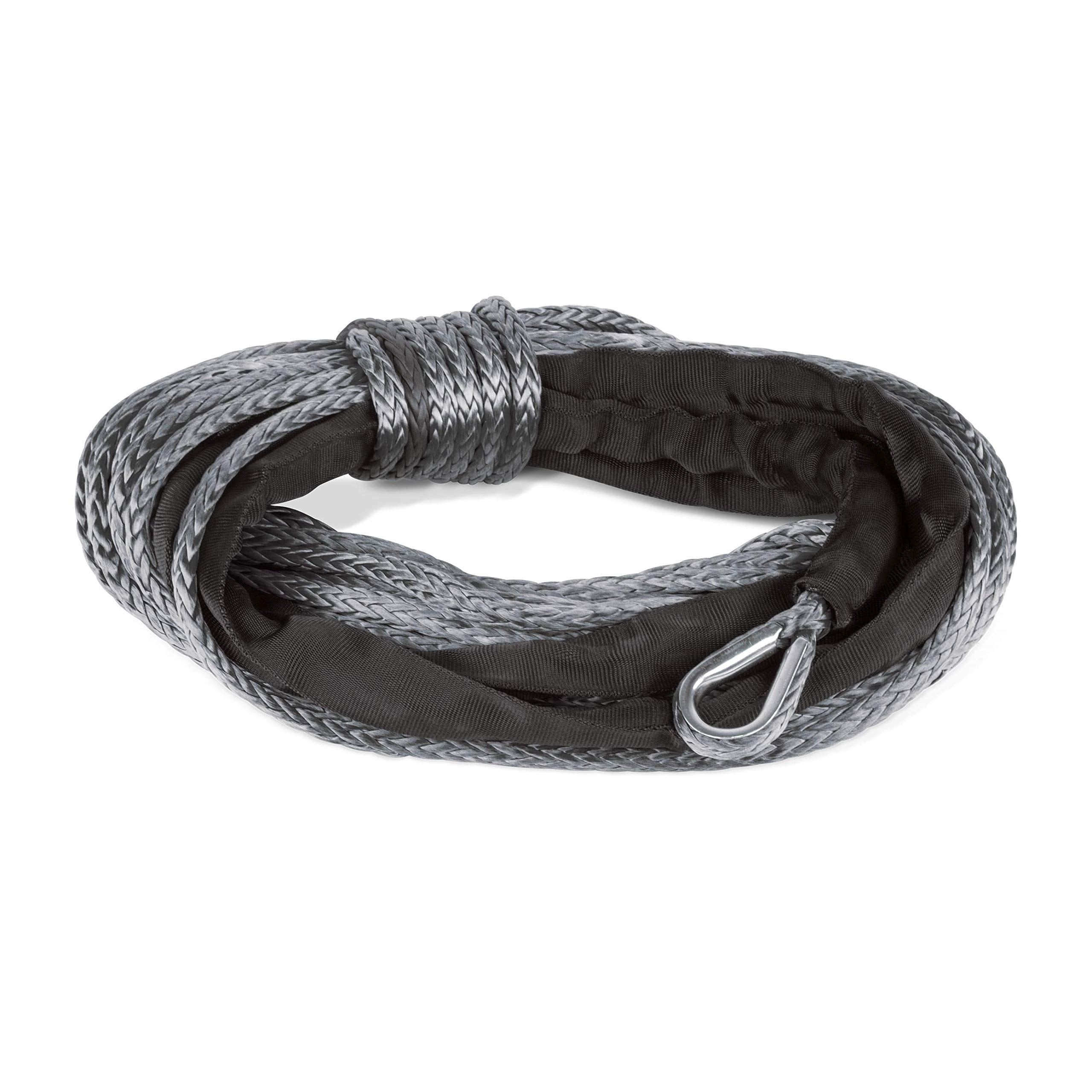 85-Foot Champion Gray Dyneema® Synthetic Winch Rope for 8000-12,000-lb. Truck/SUV Winches