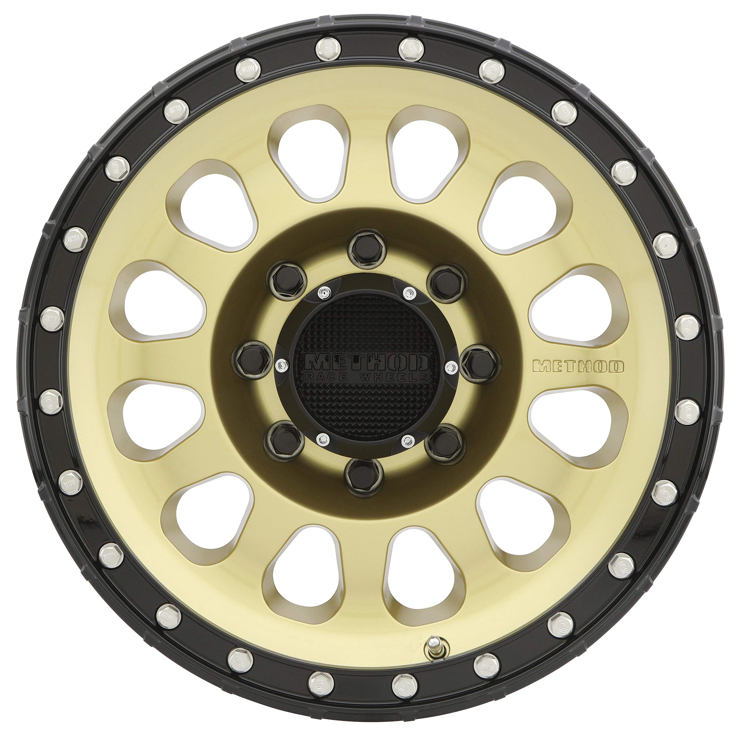 Method Race Wheels 17x8.5" Gold/Black Street Loc 8x6.5", 25mm offset 5.8" Backspace, MR31578580125