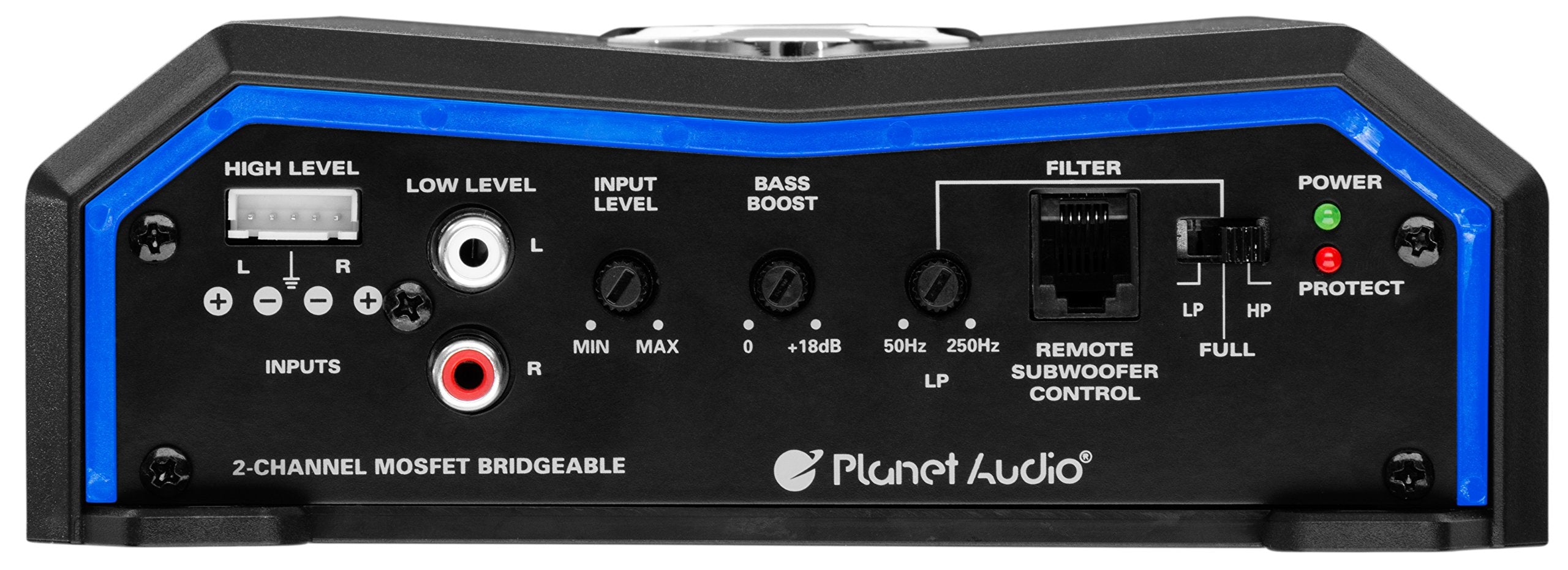 Planet Audio 2 Channel PL1200.2 Car Amplifier - 1200 Watts, Full Range, Class A/B, 2/8 Ohm Stable, Mosfet Power Supply, Bridgeable