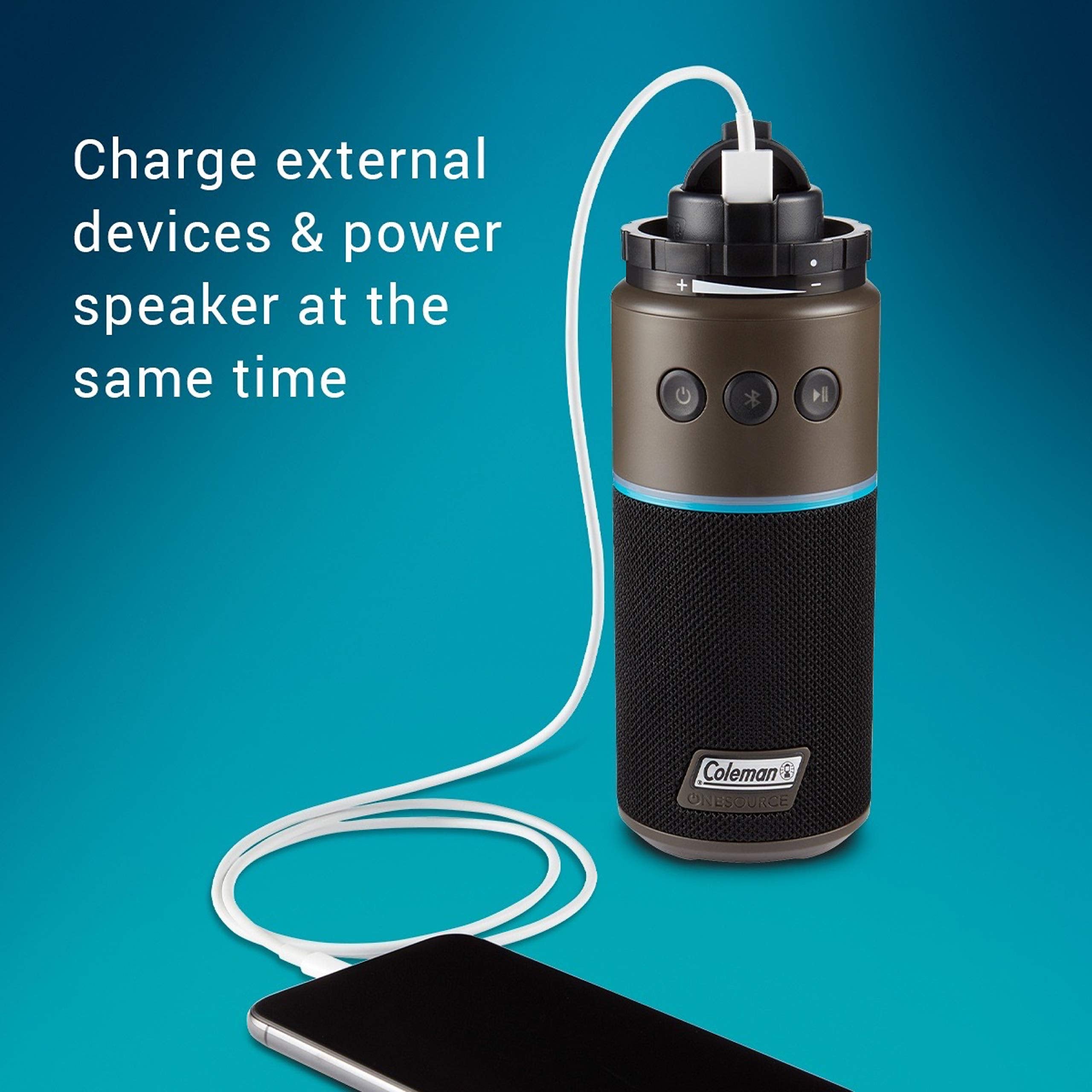 OneSource Coleman Rechargeable Camping Gear Set: Camp Shower, Cordless Vacuum, Fan, Speaker & Air Pump with Integrated Battery System