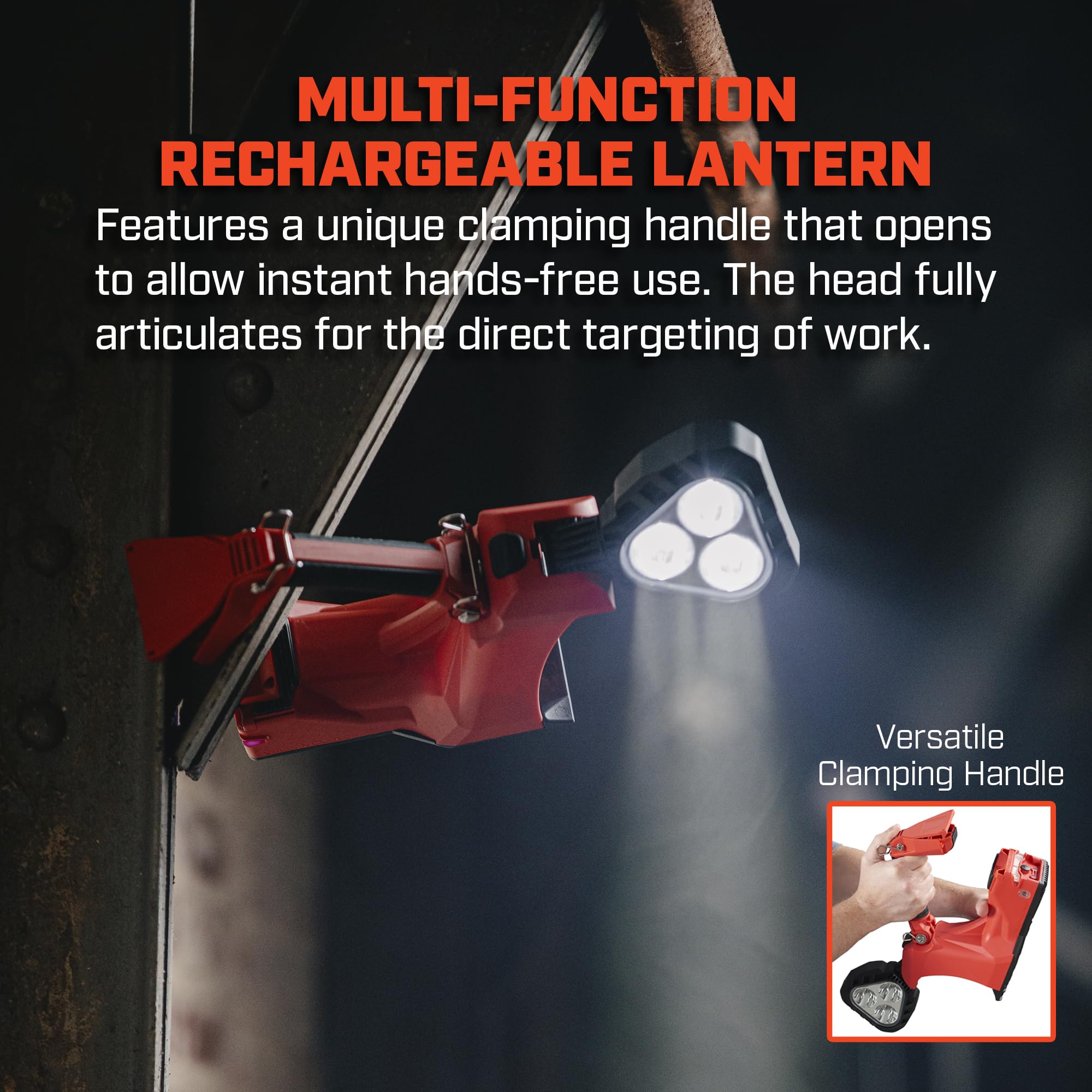 Vulcan Clutch Streamlight 1700-Lumen Rechargeable Multi-Function Lantern, Light Only, Orange