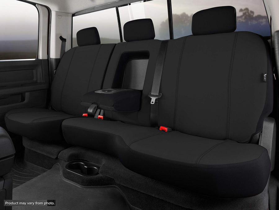 Fia Black SP82-66 Custom Fit Cover, Rear Split Cushion 60/40 - Polyester (Black)