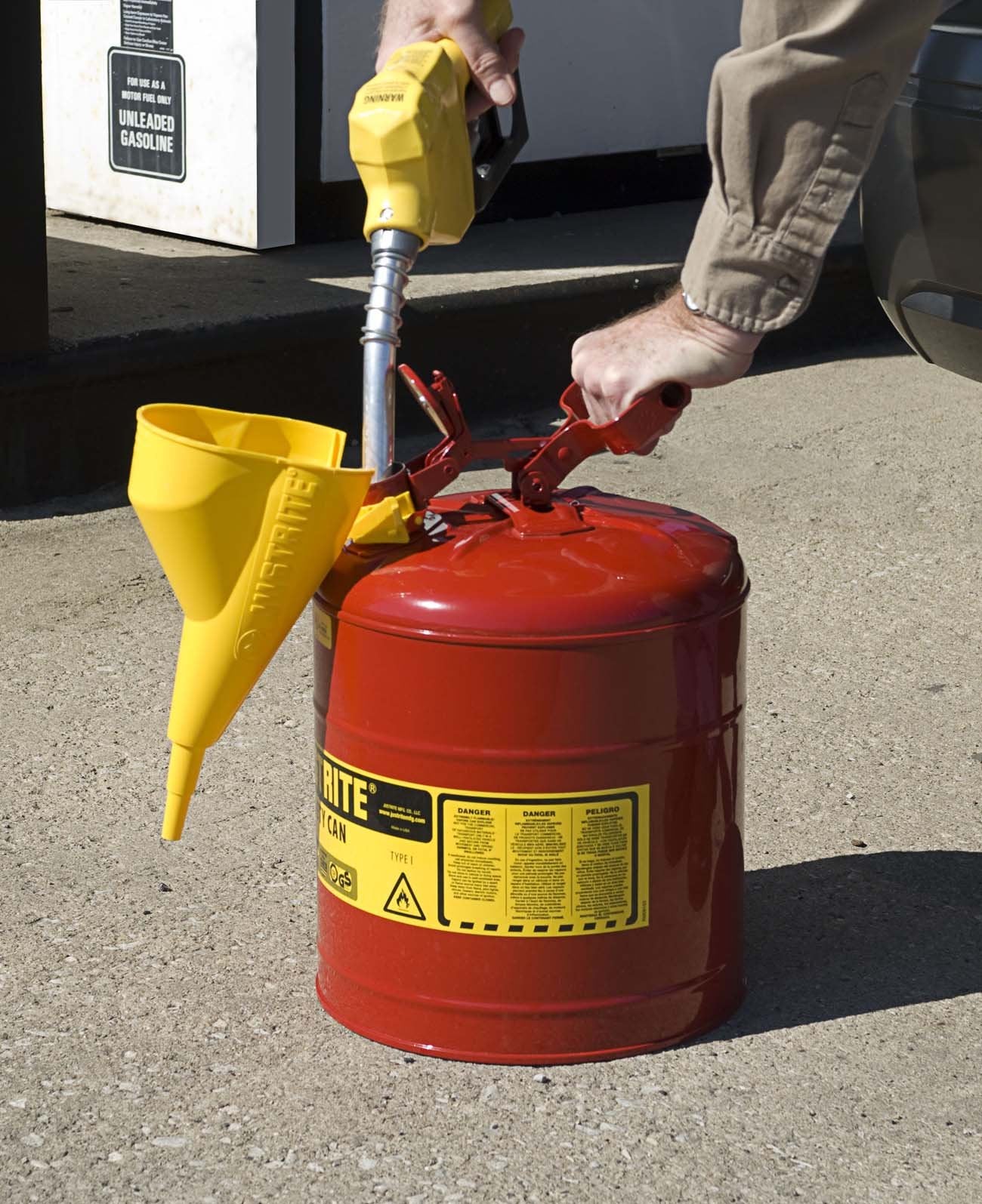 Justrite Polyethylene Funnel for Use with The Type I Metal Safety Can 11202Y