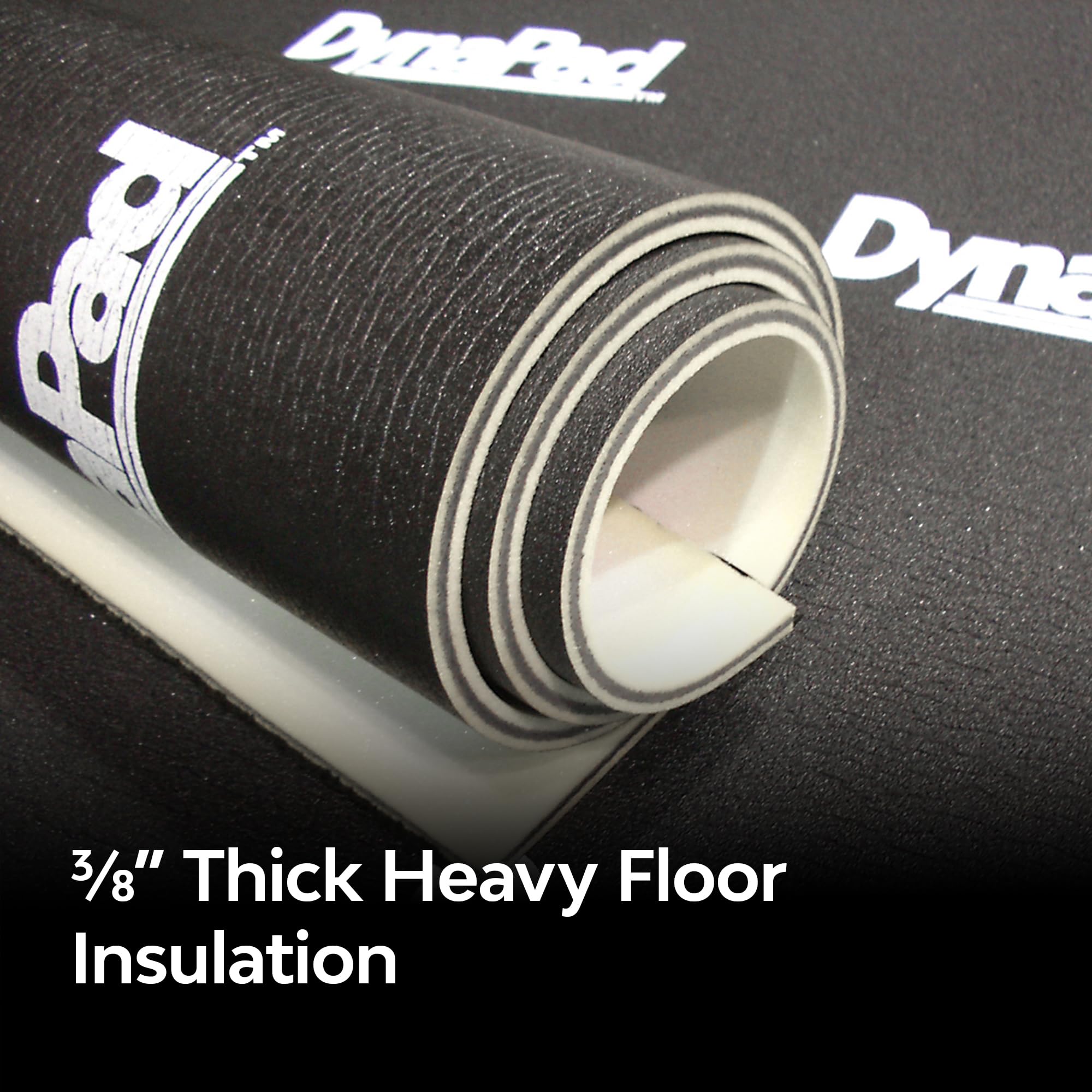 Four-Layer DynaPad Composite Sound Dampening Foam to Reduce Noise in Room - Sound Deadening Floor Insulation Foam - 54 in x 25 ft Long Acoustic Insulation Roll