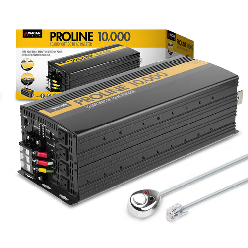 Wagan 12V 10000 Watt Power Inverter with Remote Control 20000 Watt Surge Peak Proline Power Converter for Home RV Camping Van Life Off Grid