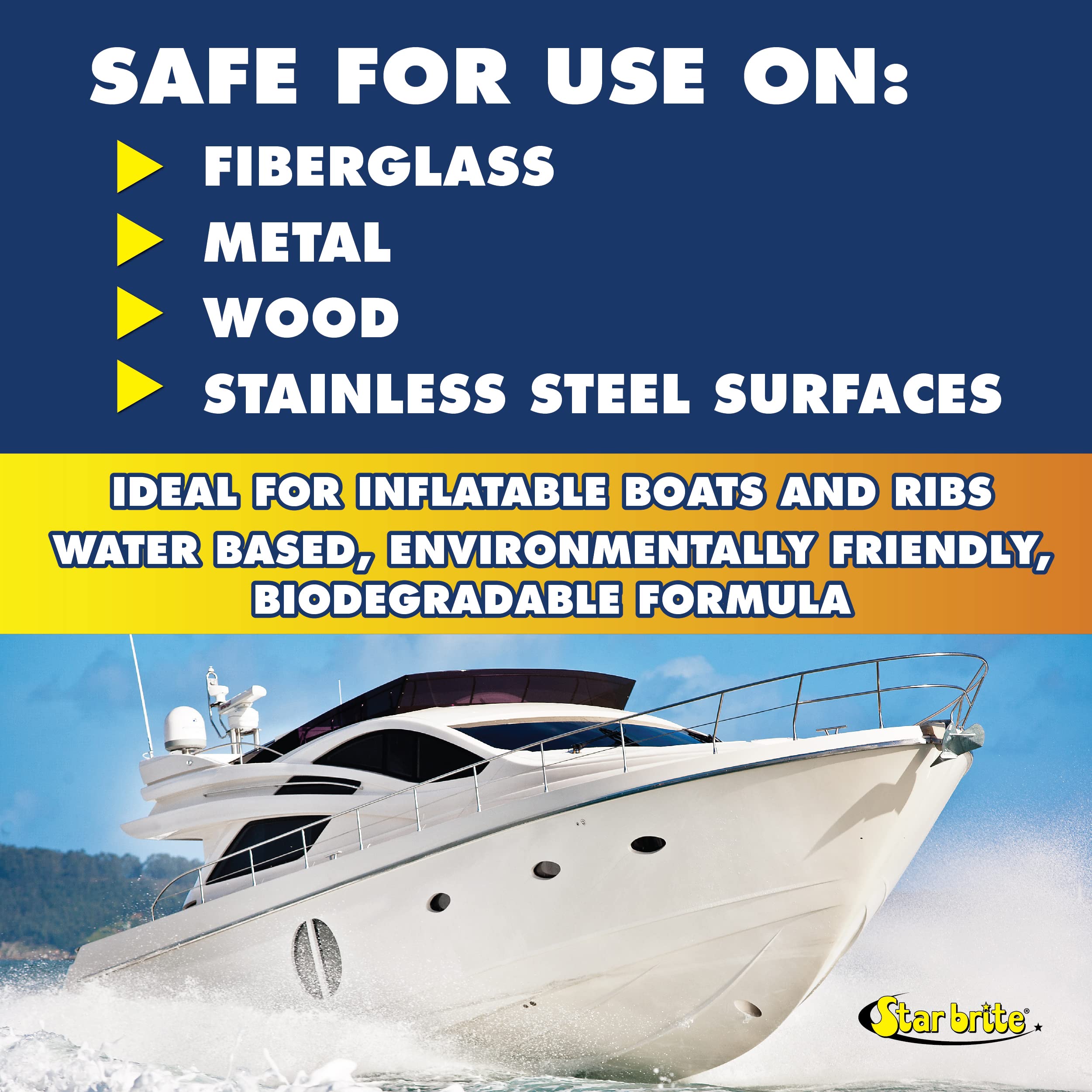 Heavy Duty STAR BRITE Boat Bottom Cleaner - Removes Deposits & Stains, For Fiberglass, Wood, Iron, Painted Surfaces, 32oz Spray (092232P)