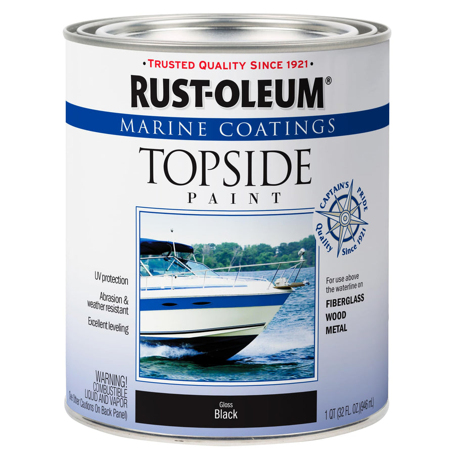 Marine Coatings Rust-Oleum 207006 Topside Paint, Quart, Black