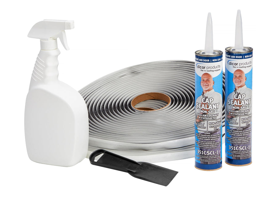 Dicor Standard WRK-1 Seal-Tite Reseal Kit - Includes Enough RV, Trailer, Motorhome Repair Tape for 6 to 8 Windows - White