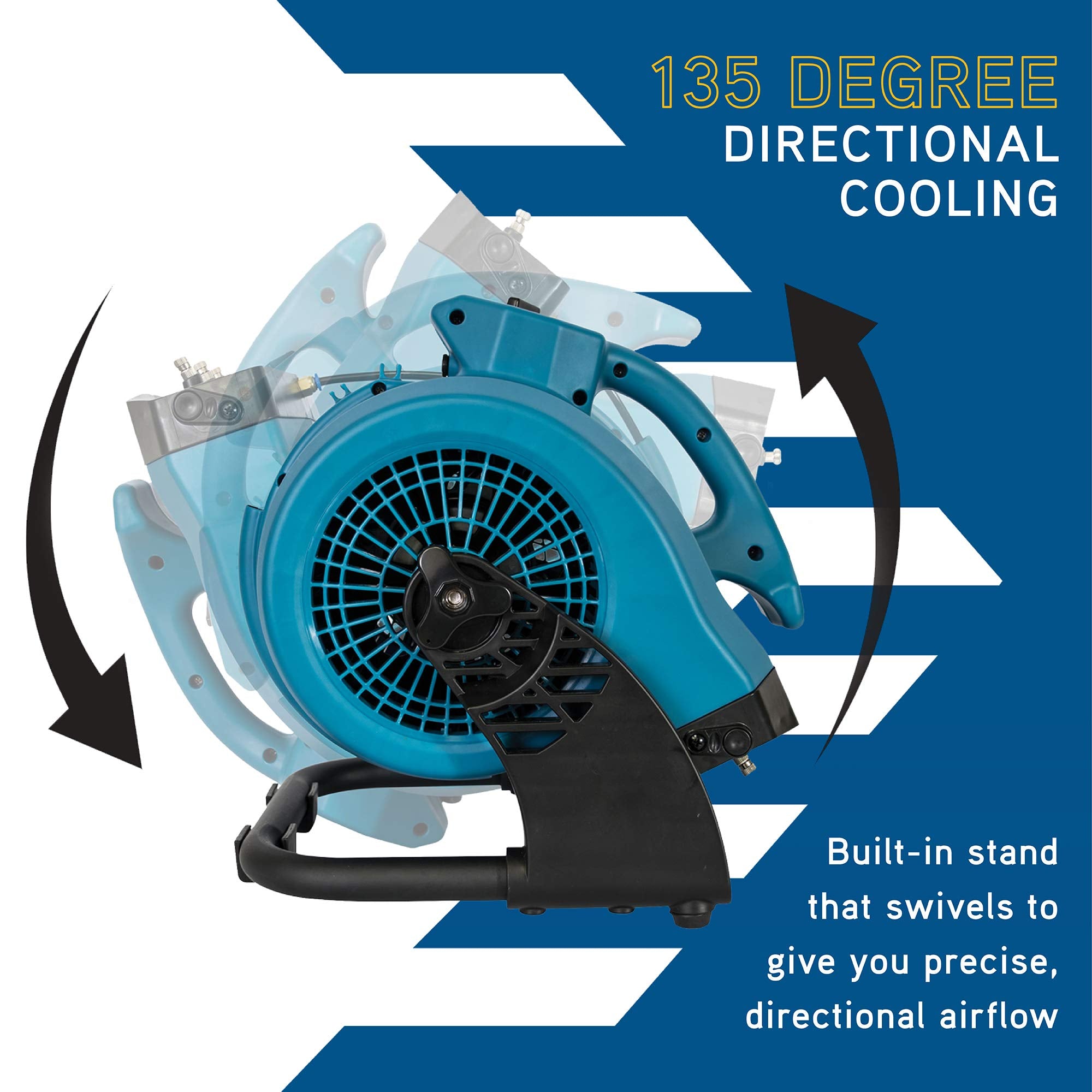 XPOWER FM-48 Misting Fan, Outdoor Cooling, Heavy Duty, Powerful, High Velocity, 3-Speed, Ideal for Camping, Patios, Picnics, & More