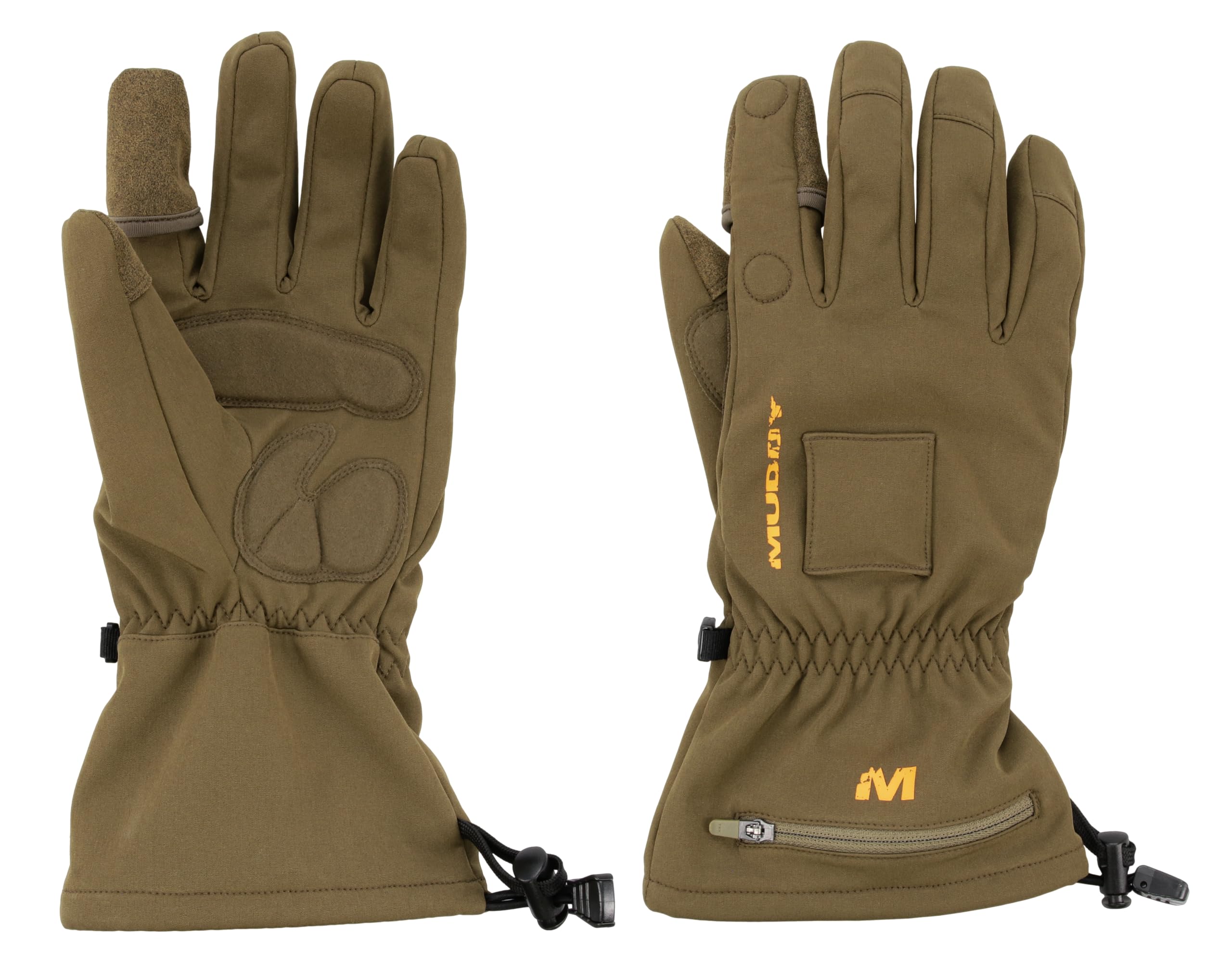 Muddy Outdoors Nucleus Men's Heated Softshell Gloves Brown Clay Large