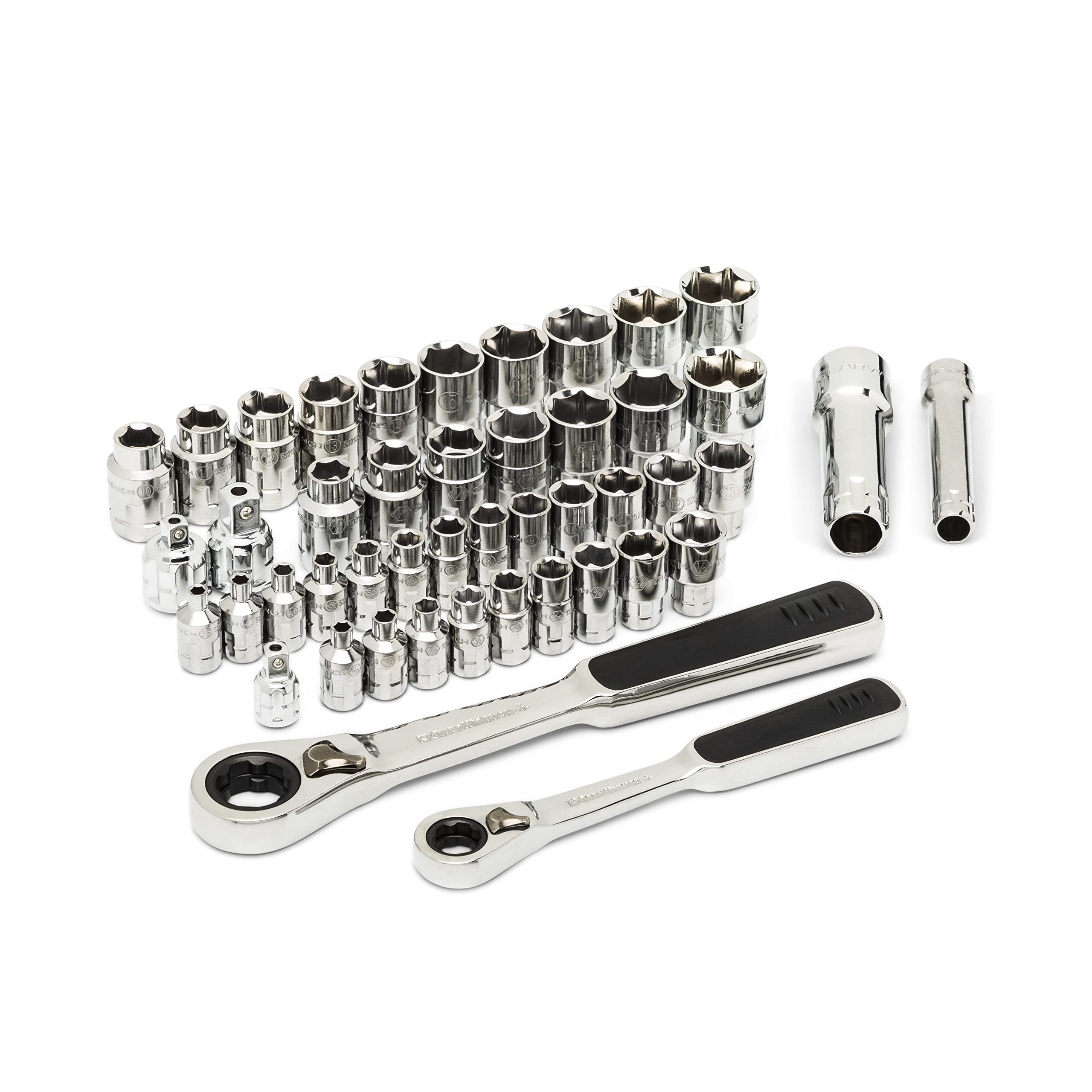 GEARWRENCH 46 Pc. 6 Pt. Pass-Thru™ Mechanics Tool Set, 1/4" & 3/8" Drive SAE/Metric - 8946