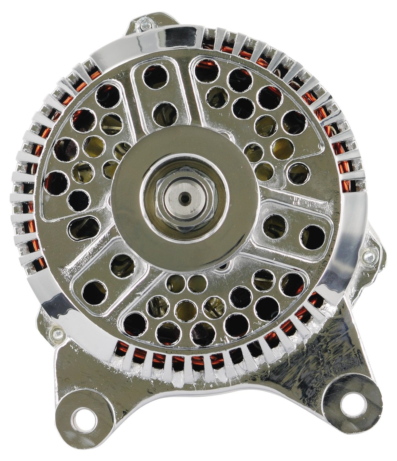 Alt Ford Powermaster 3G Chrome 200A 6 grv Pulley Large Frame V MTG OE Only VR