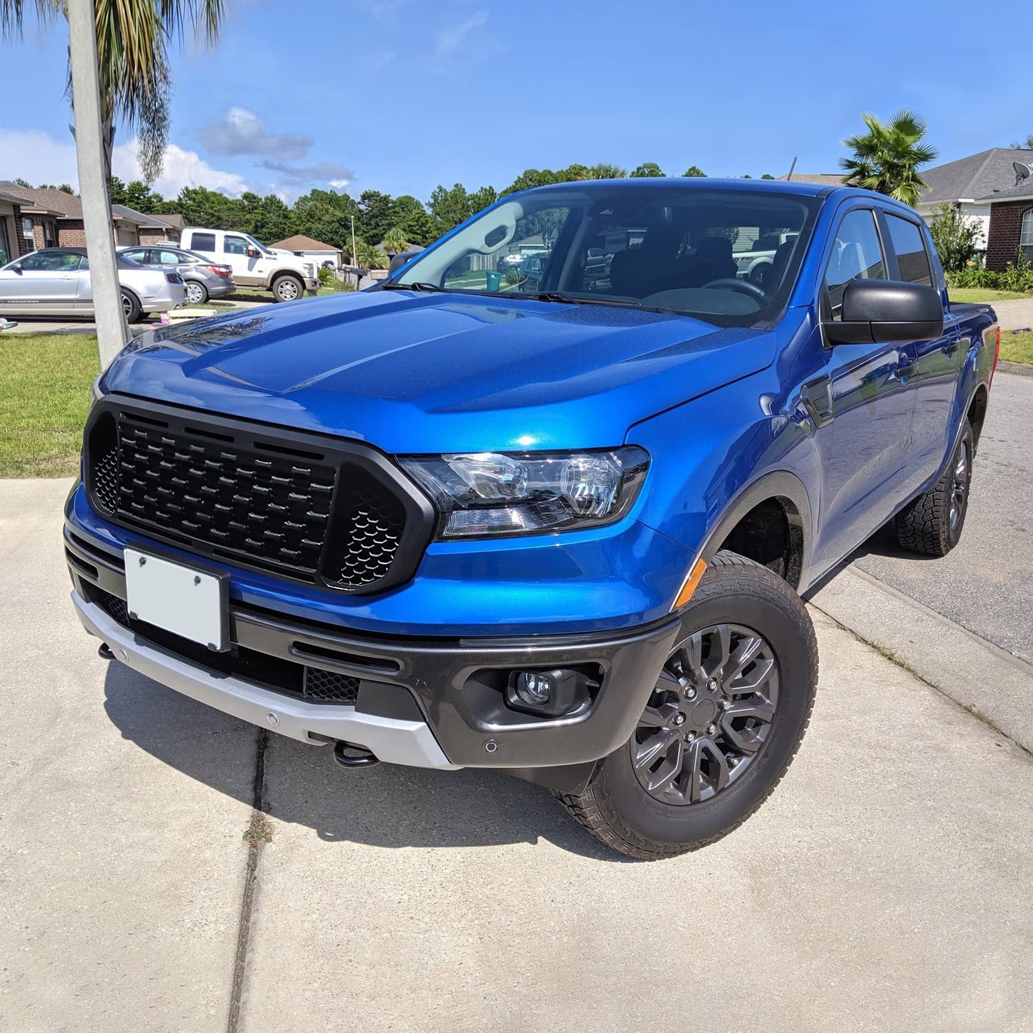 Clear Lens Black Housing Headlights Compatible with Spec-D Tuning Ford Ranger XL/XLT 2019-2022, L+R Pair Head Lights Lamps