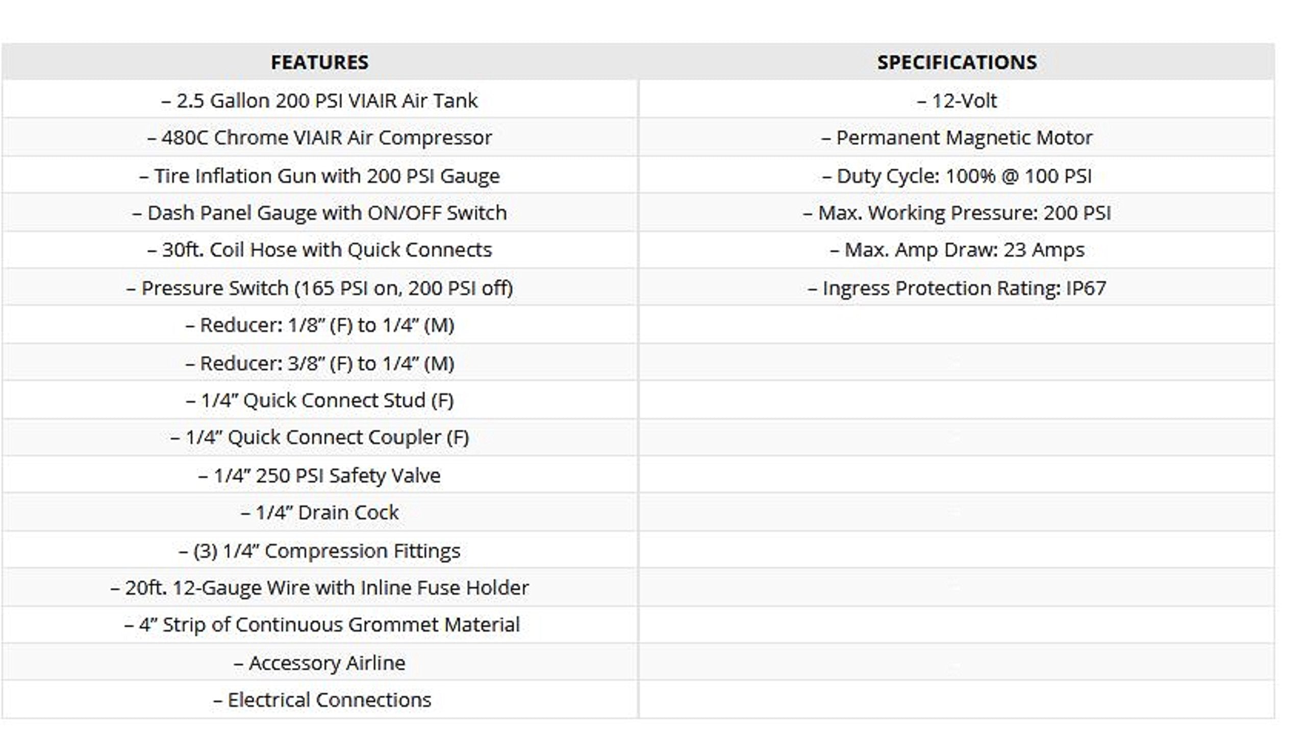 Ultra Duty Viair 20001 PSI Onboard Air System