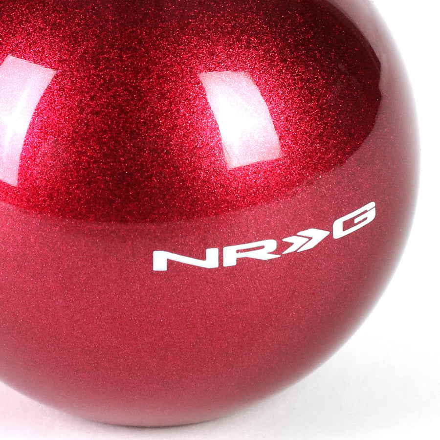 NRG Innovations Shift Knob NRG-SK-350FH Round Ball Style Lever Stick Shifter Handle Billet Metal Anodized for M10 X 1.25, M10 X 1.5, M12 X 1.25, M12 X 1.5 Thread Pattern Shifter