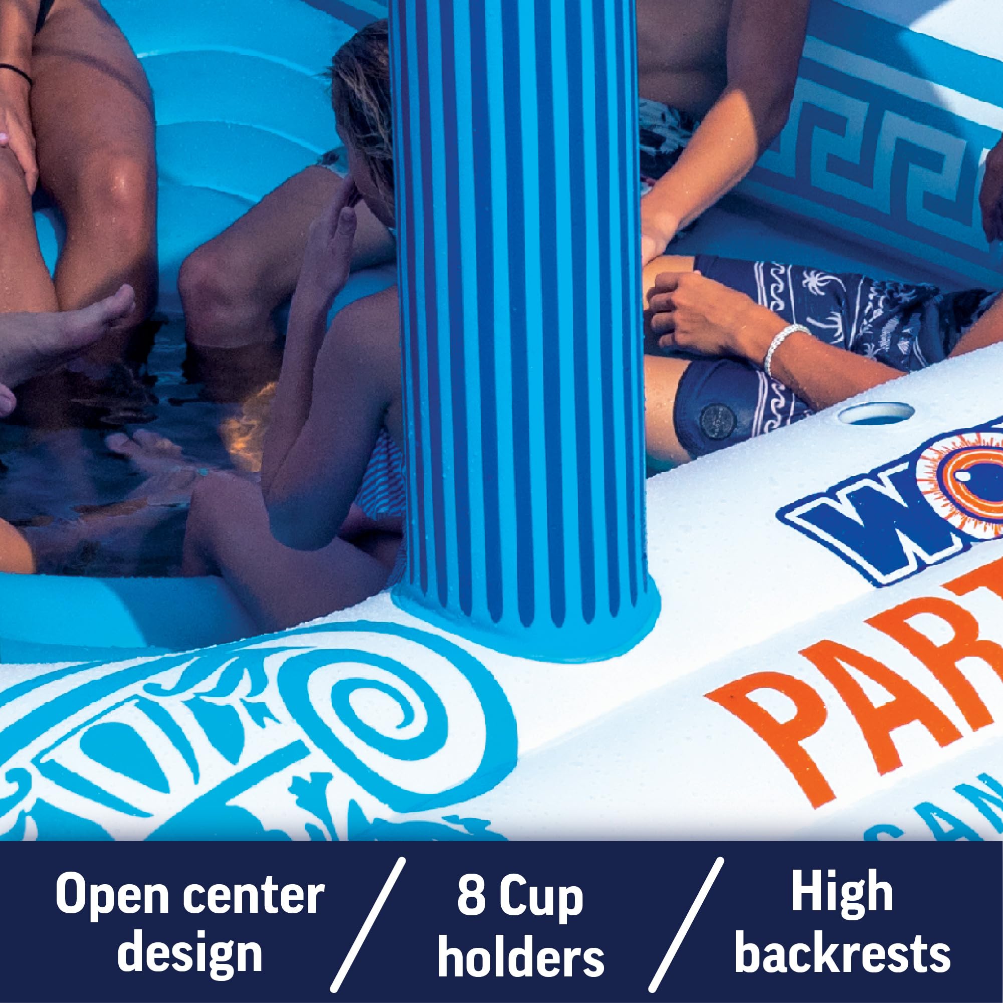 Parthenon WOW Sports Canopy Spa Island, 1 2 3 4 5 6 7 or 8 Person Inflatable Island, 20-2000